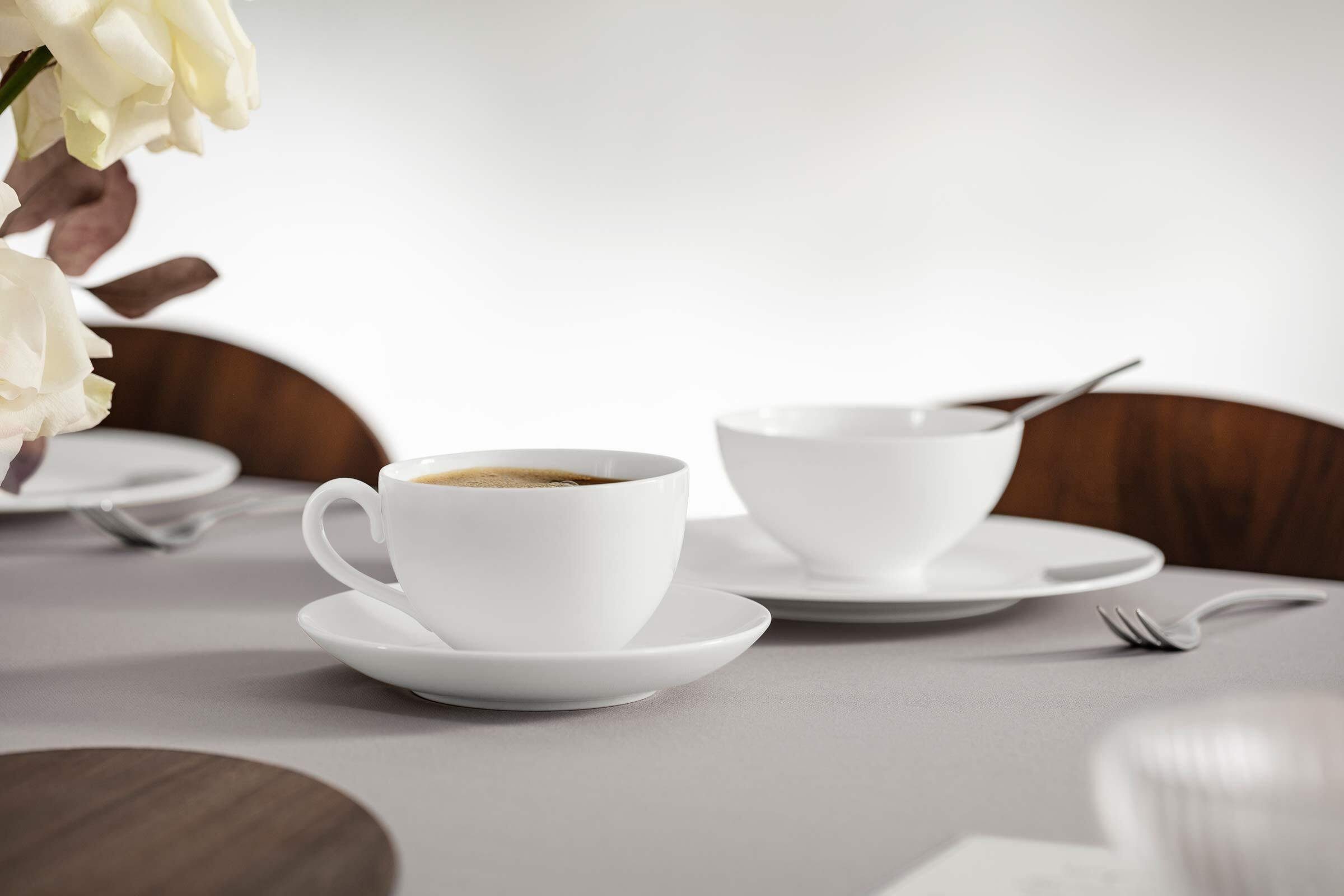 Villeroy & Boch Tasse Royal Kaffeetasse mit Untertasse 260 ml, 2-tlg., Porzellan