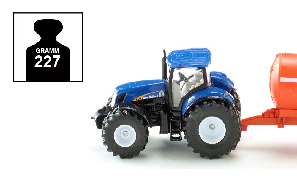 SIEPER Modelltraktor siku New Holland mit Ein-Achs-Güllefass 1:50