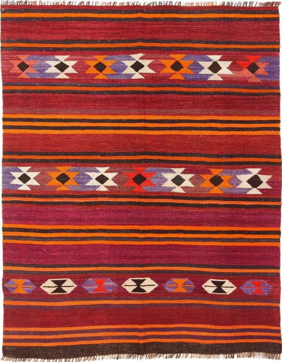 Orientteppich Kelim Afghan Antik 138x171 Handgewebter Orientteppich, Nain Trading, rechteckig, Höhe: 3 mm
