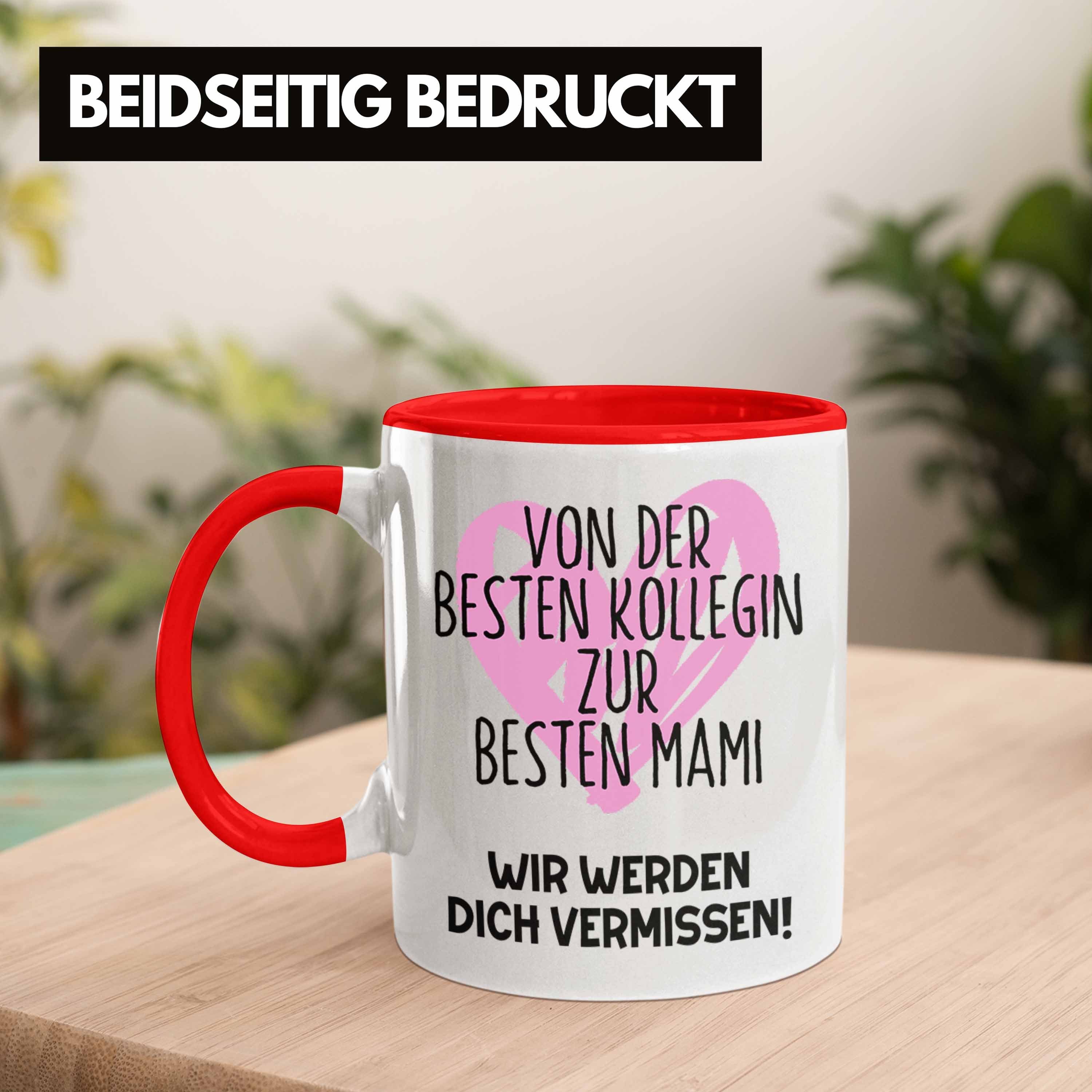 Werdende Trendation Kollegin Mutterschutz Tasse Tasse Abschieds Rot Geschenk Abschied Mama