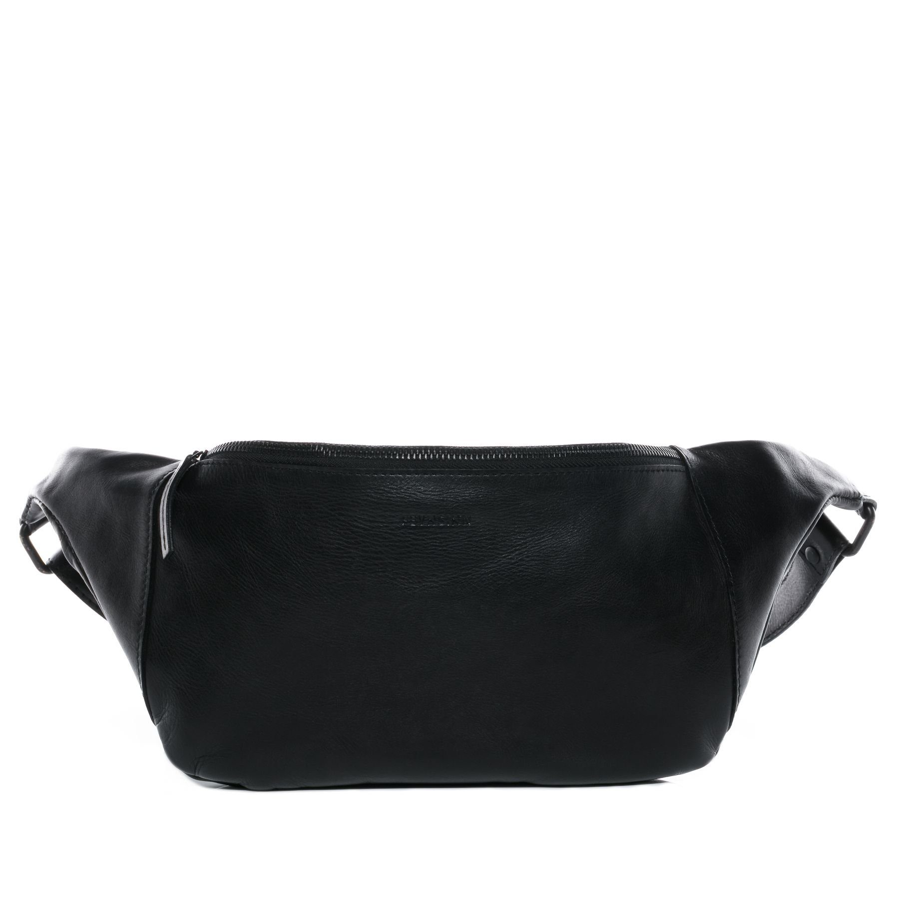 FEYNSINN Umhängetasche echt Leder Hip Bag groß Ledertasche schwarz MILLA, Hüfttasche echt Leder Unisex, Umhängetasche, Bumbag schwarz