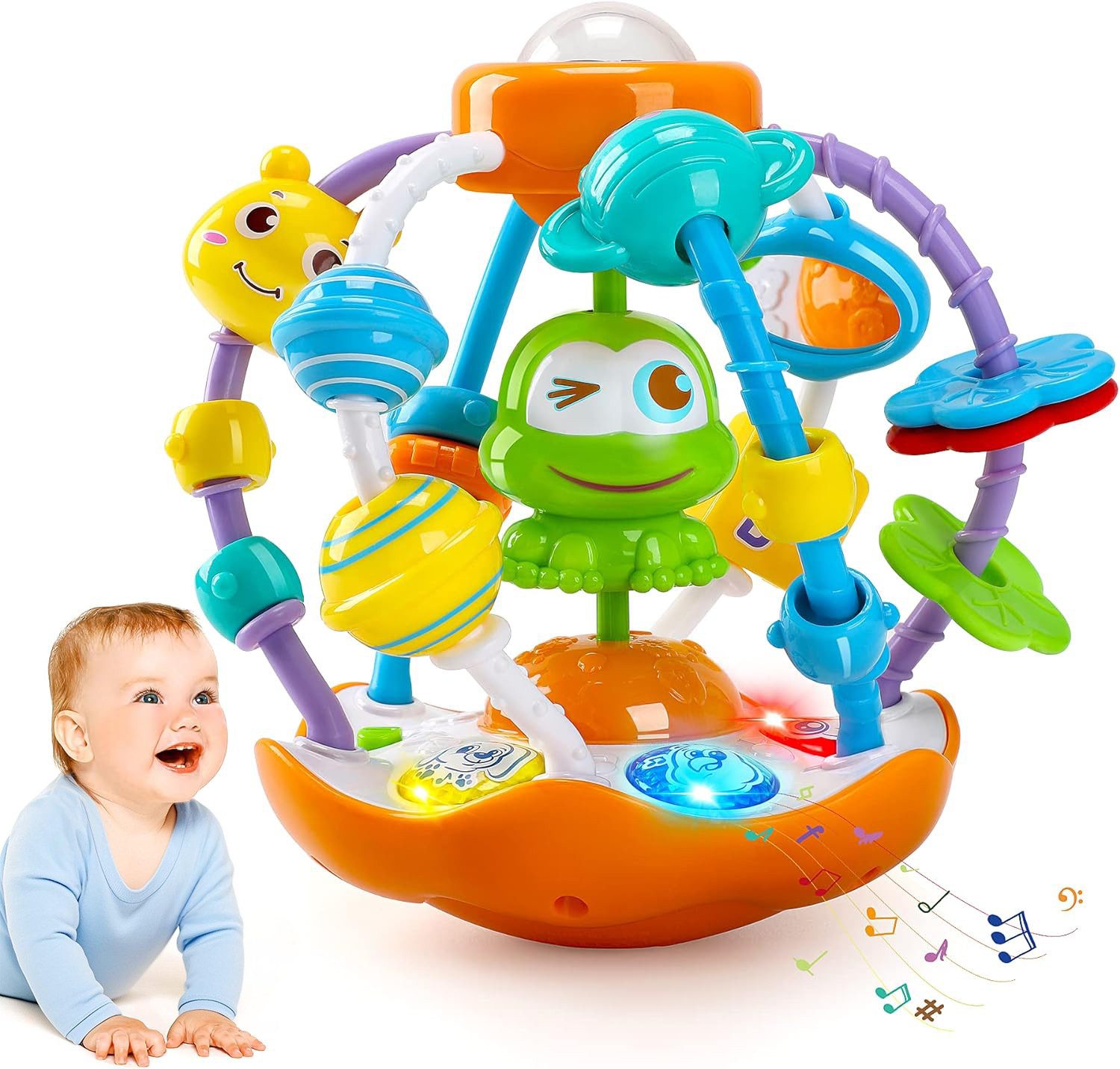 POPOLIC Greifspielzeug Sensorik Spielzeug Baby Rassel, günstig online kaufen