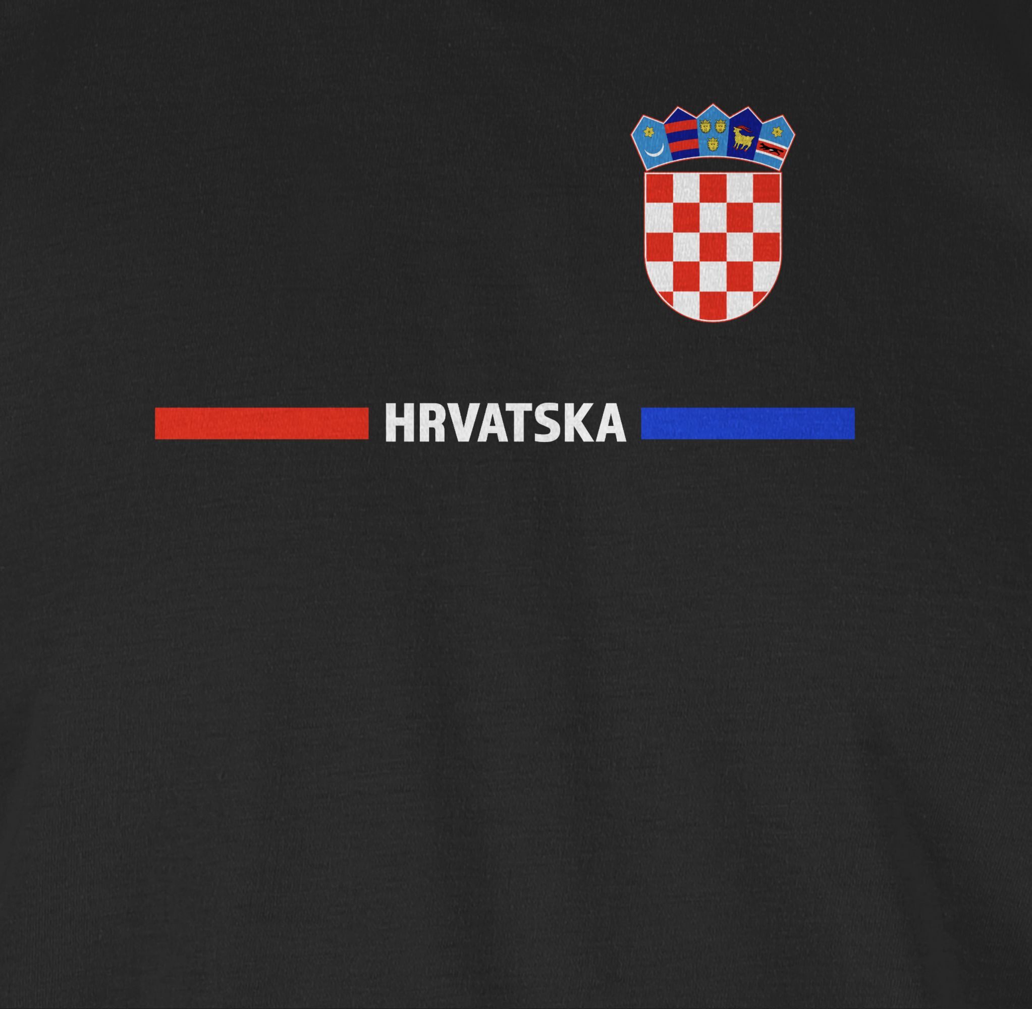 Shirtracer T-Shirt Kroatisches Trikot Wappen, Hrvatska mit Stolz, Hrvatska-Fans 2026 Fussball WM Fanartikel