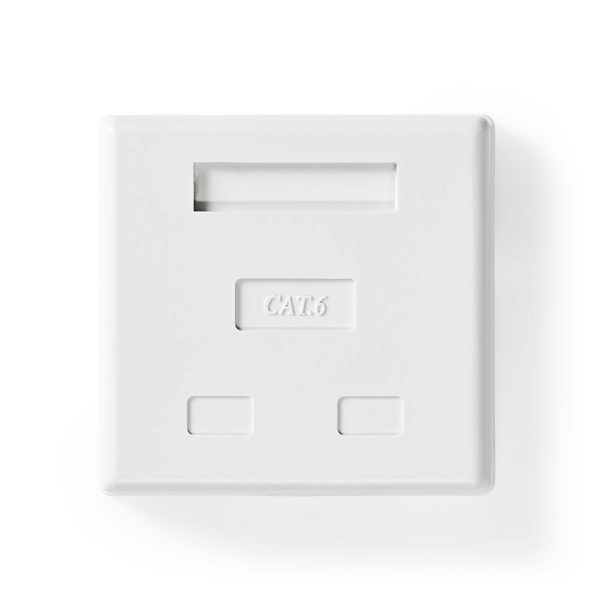 Nedis CCGB89130WT Netzwerk-Adapter, wohnung und büro, geschirmtes lan, 2 ports, einfache on‑wall