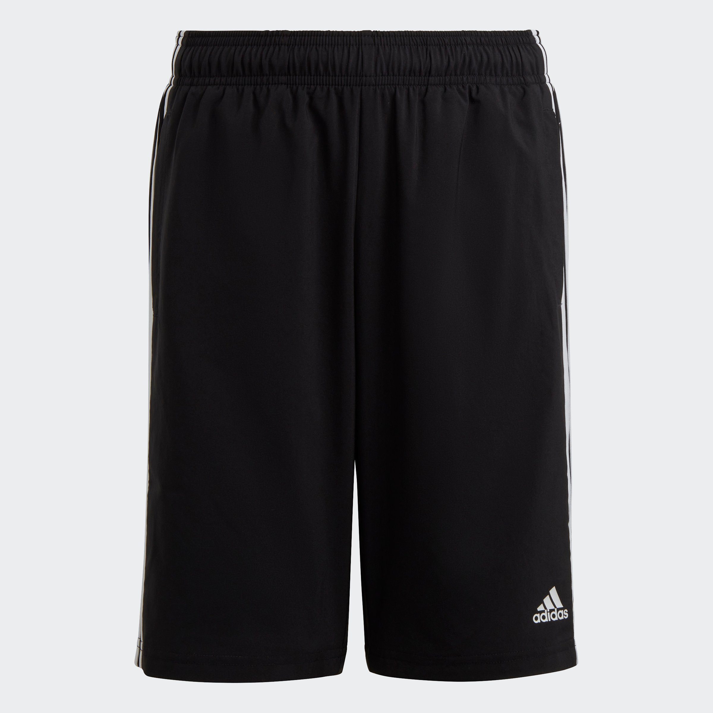 Sportswear / (1-tlg) Black WOVEN 3-STREIFEN Shorts ESSENTIALS White adidas