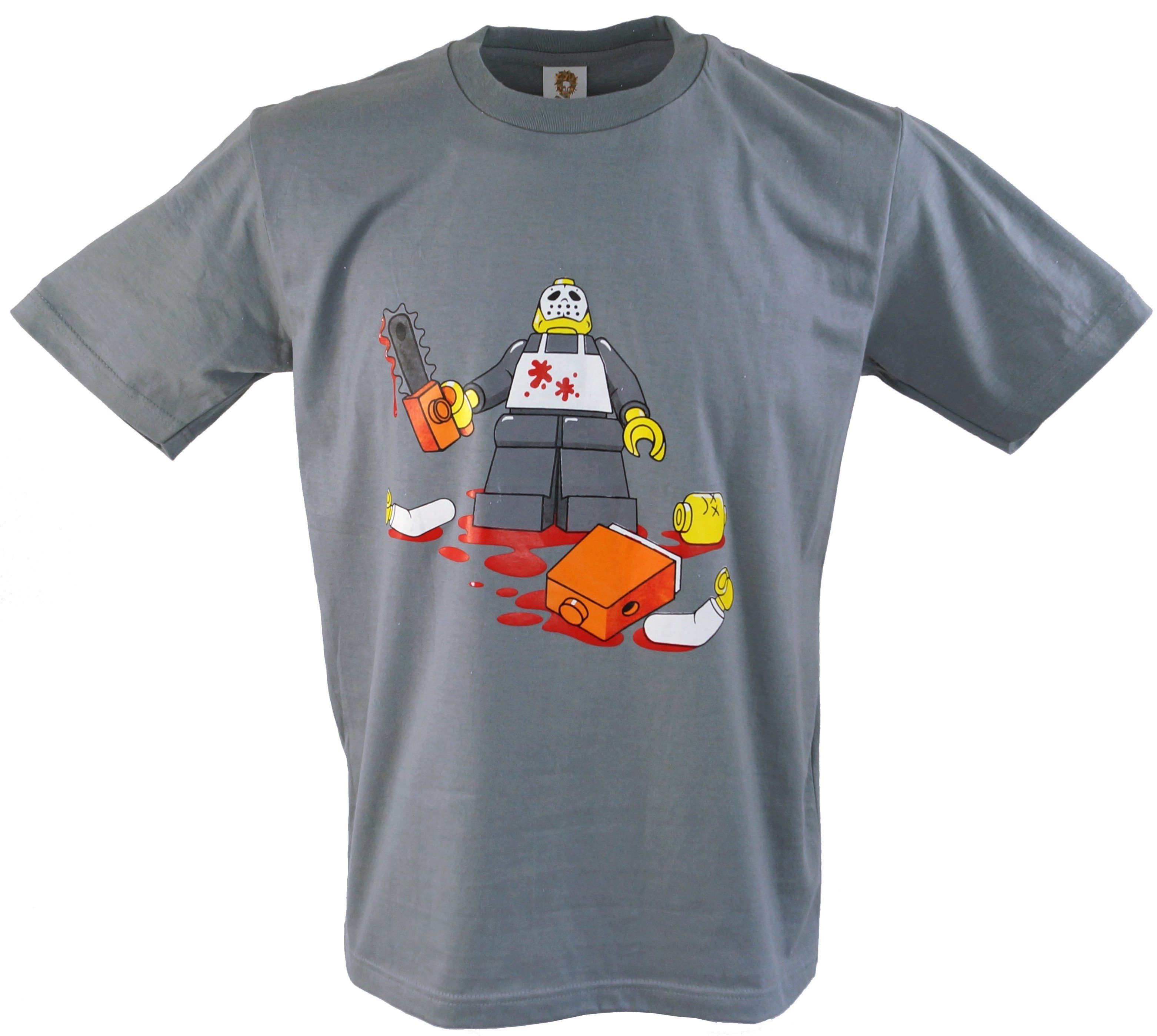 Guru-Shop T-Shirt Fun Retro Art T-Shirt - Robo Killer alternative Bekleidung