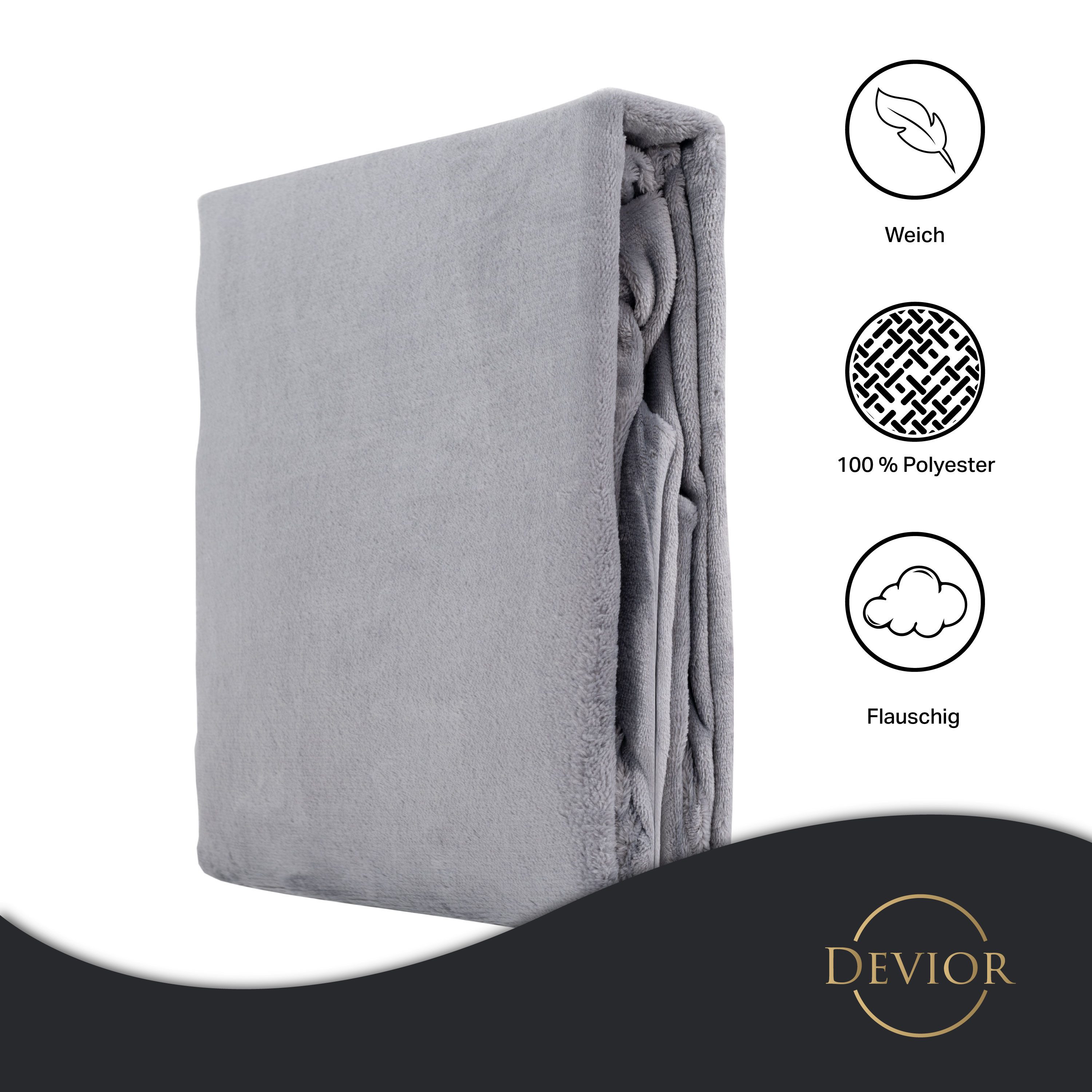 Devior Spannbettlaken aus 100% Nicki-Plüsch mit Cashmere-Touch, 190 g/m² mit Einlaufschutz, Nicki, Gummizug: Rundumgummizug, für Standardmatratzen bis 22cm - Sp – Bild 3 von 5