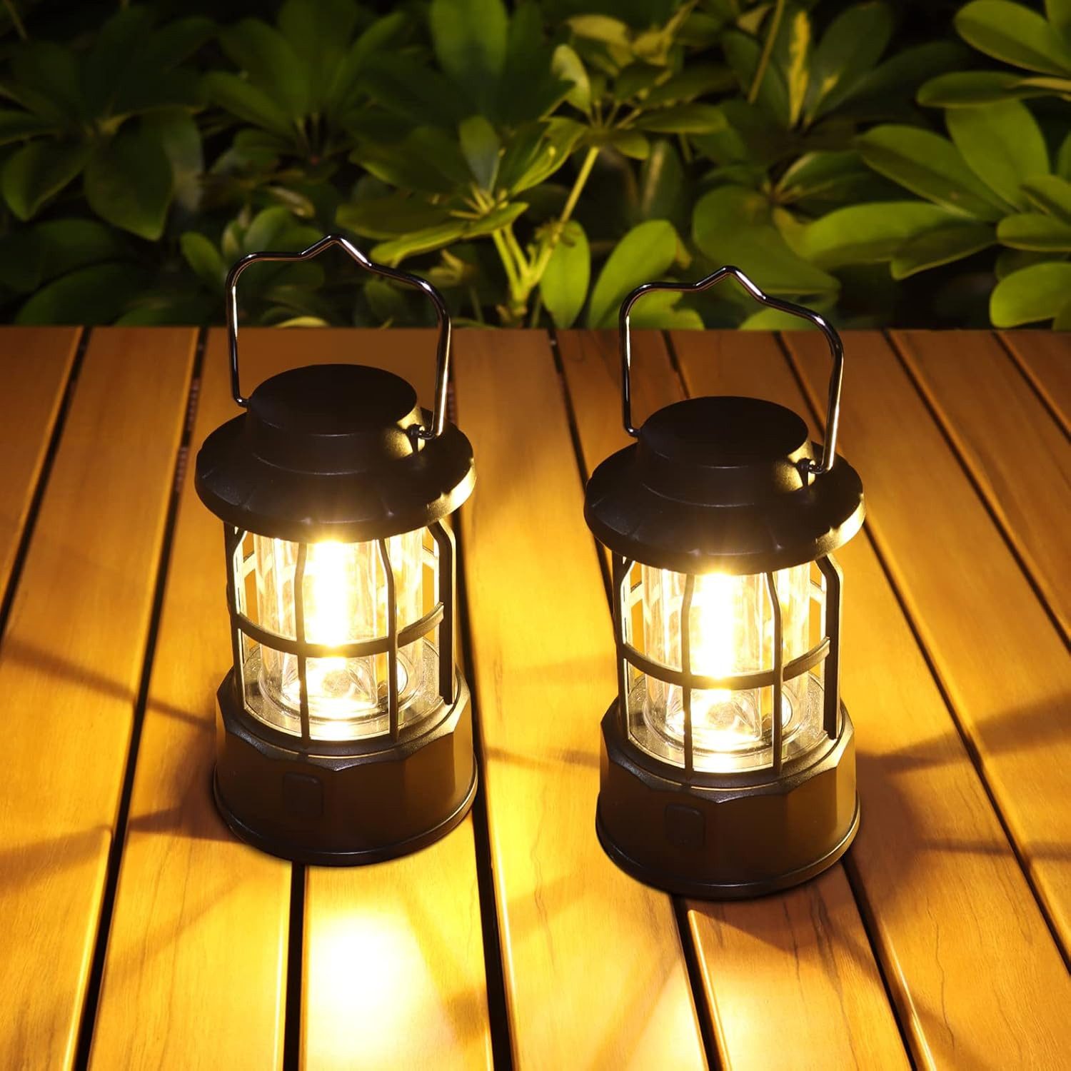 FELIXLEO Tischleuchte 2 Stück LED Campinglampe tragbar IPX4 dimmbar batteriebetrieben