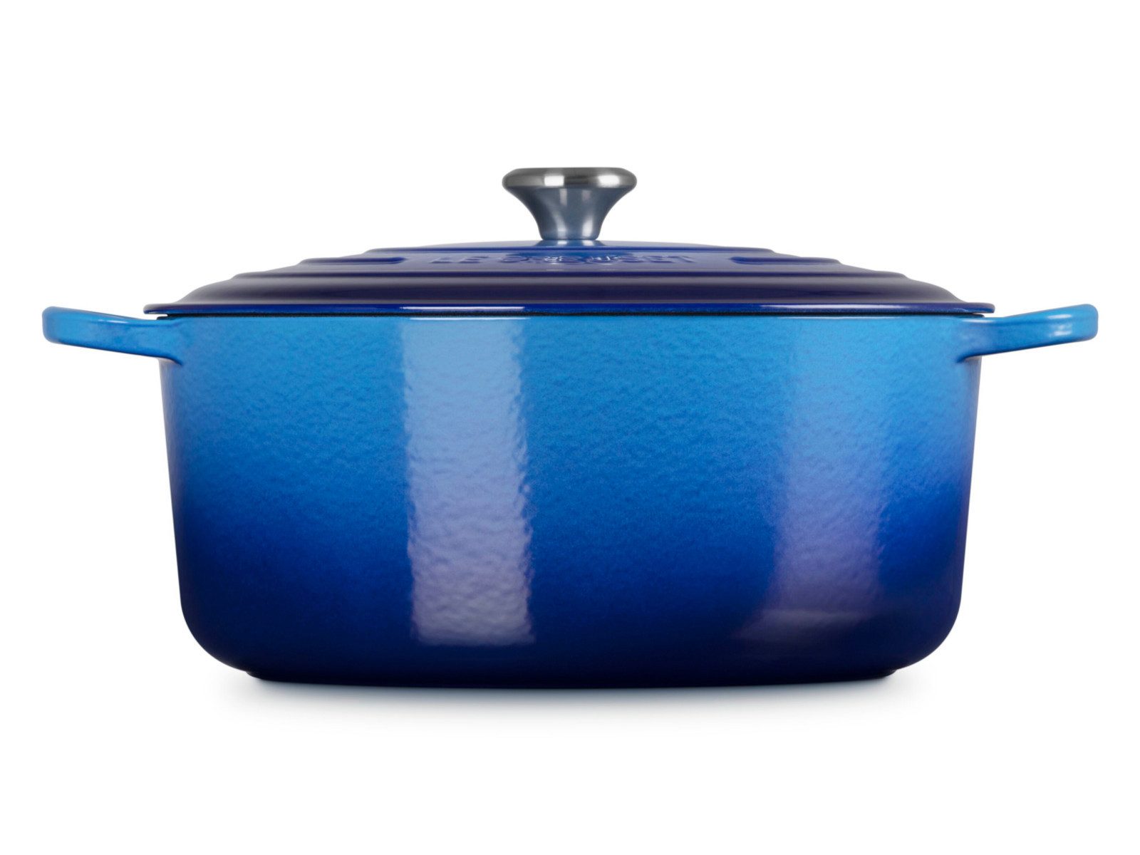 LE CREUSET Bräter Bräter Signature rund azure 34cm, Emailliertes Gusseisen