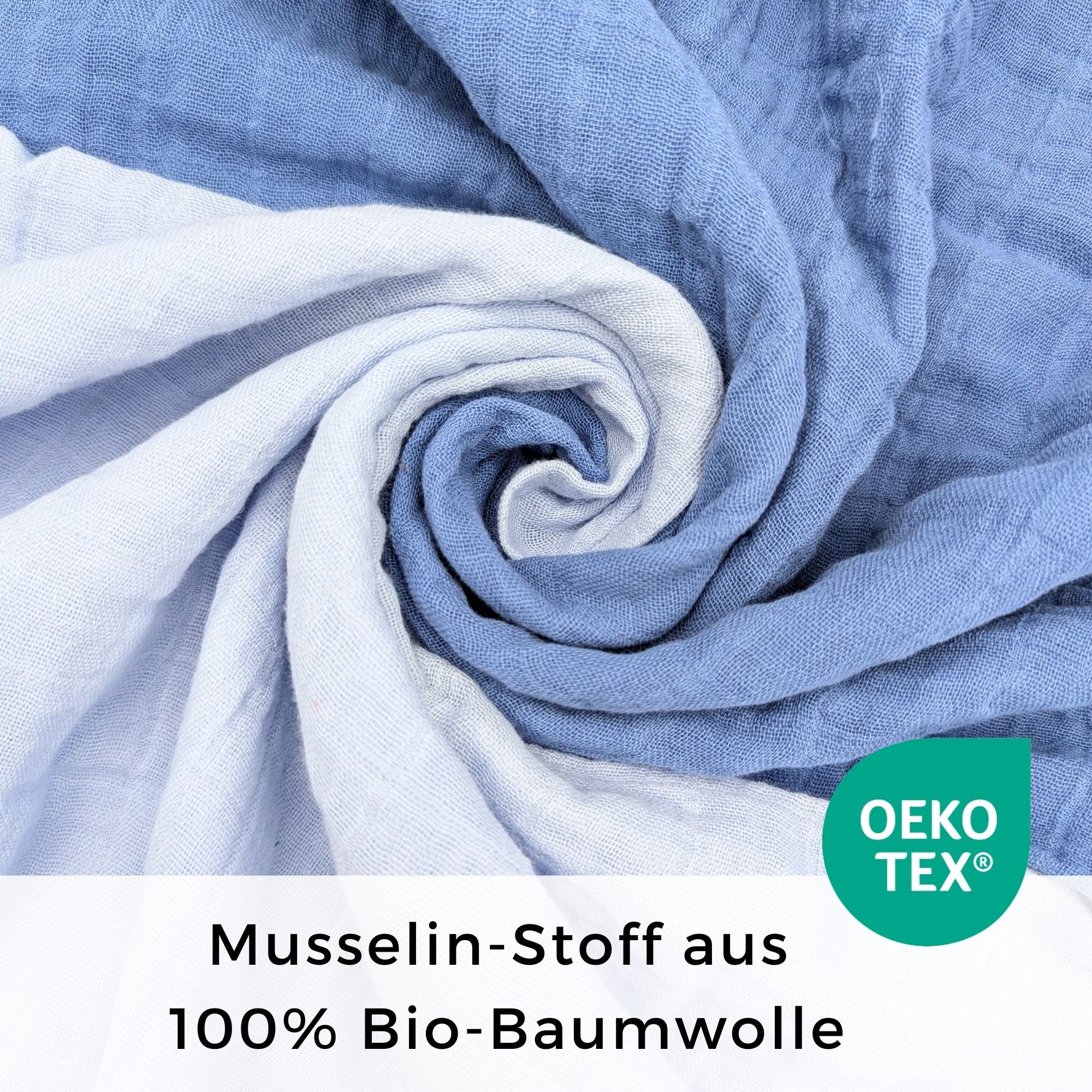 furora BABY Stoffwindeln Baby Mullwindeln Sets (Bio-Musselin: super soft) 120x120cm Spucktücher, Sehr weich
