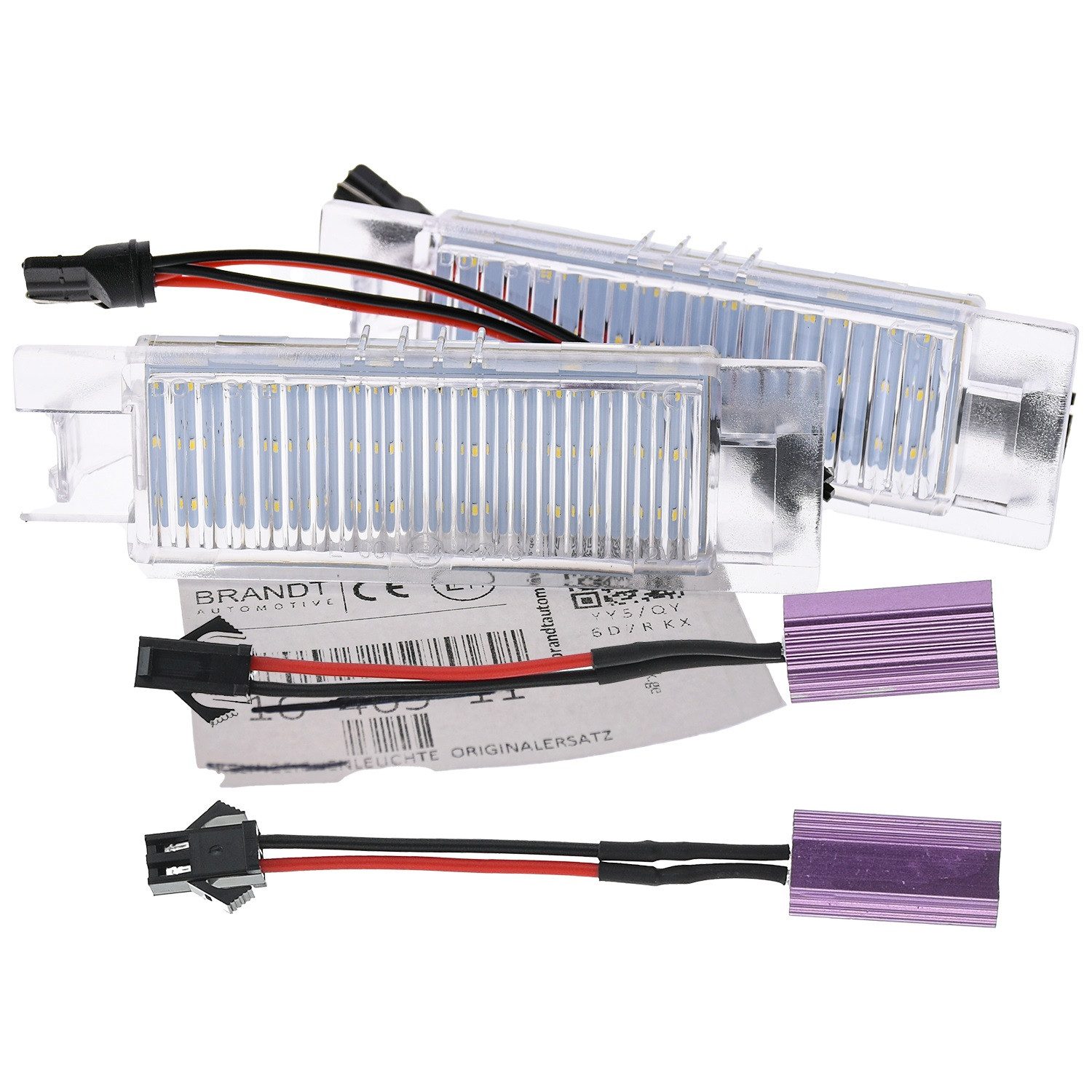 BRANDT AUTOMOTIVE KFZ-Ersatzleuchte LED Kennzeichenleuchten Auto Kennzeichenbeleuchtung, für Opel Adam (13–19), Ampera (12–16), Astra H +OPC H (04–14), Ast...