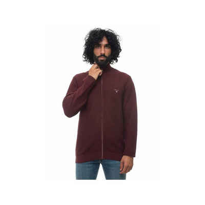 Gant V-Ausschnitt-Pullover burgundy regular fit (1-tlg)