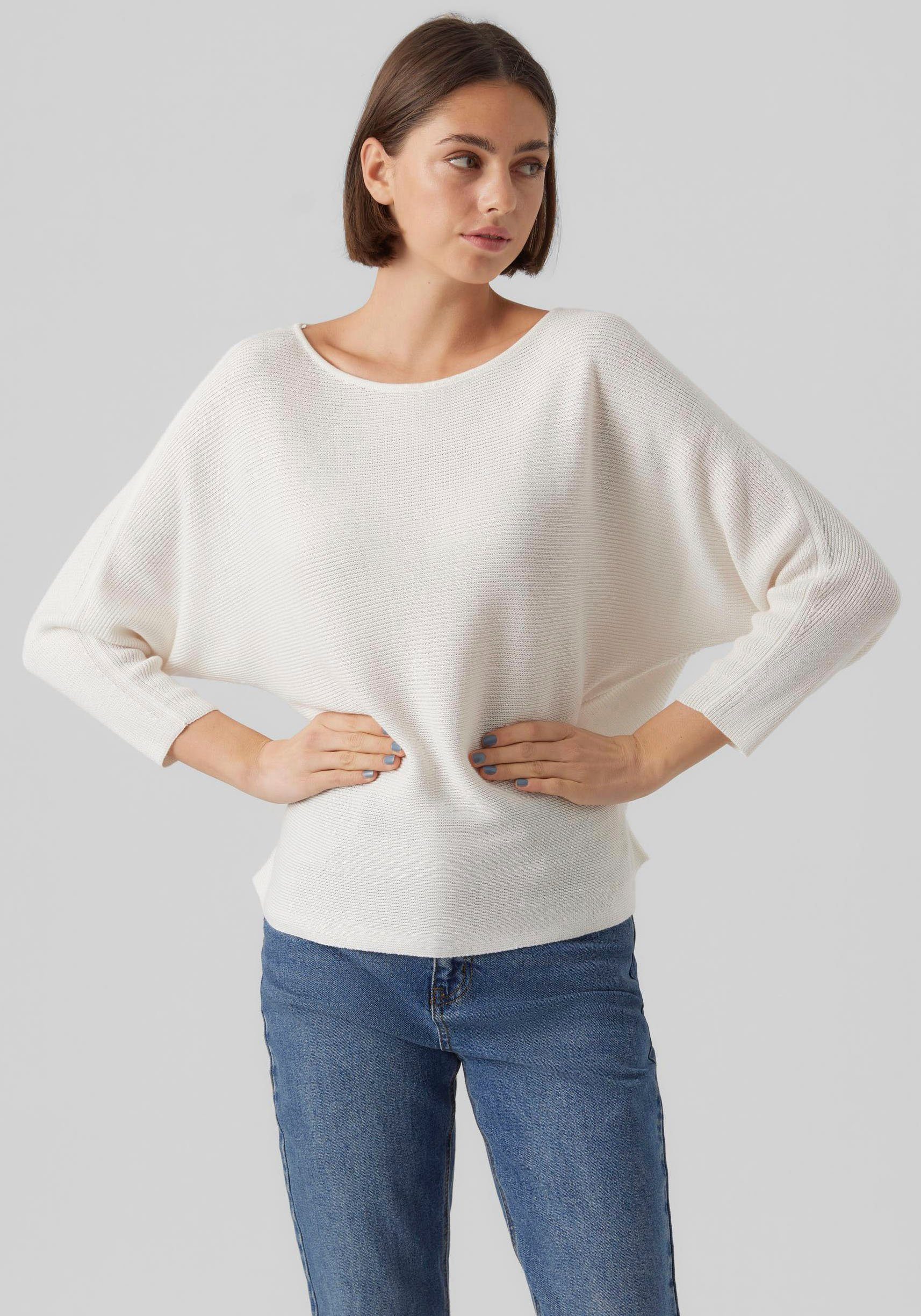 Vero Moda Snow 3/4 White Arm-Pullover 3/4 BOATNECK NOOS BLOUSE VMNORA