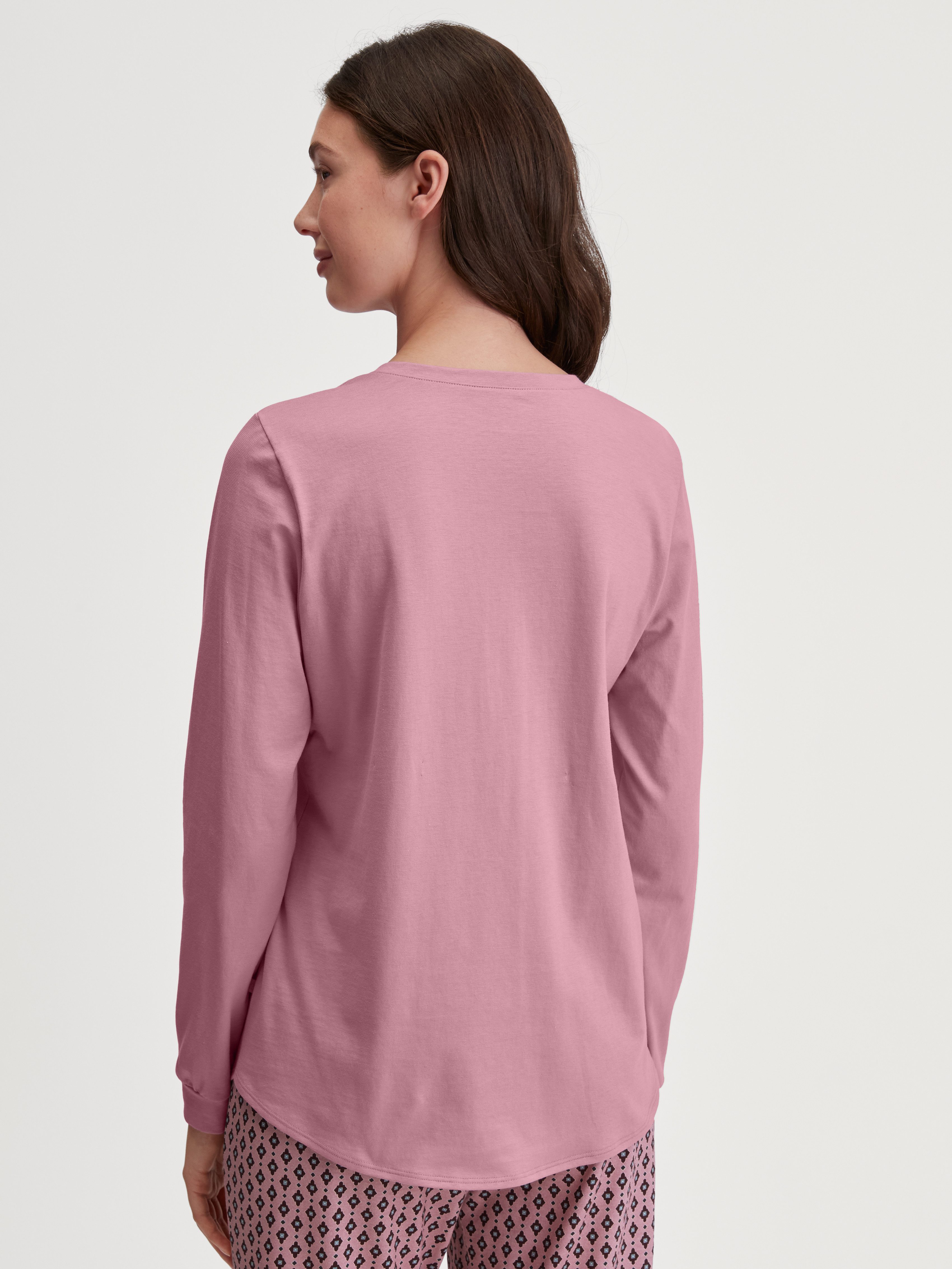 CALIDA Langarmshirt Favourites Botanic Langarm, Rundhalsausschnitt, mit Knopfleiste, bequem, Baumwolle
