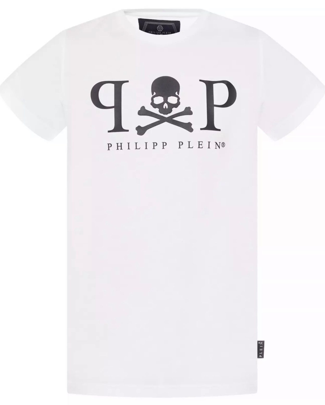 PHILIPP PLEIN T-Shirt Platinum Cut Skull Logo Shirt Lässiger Look, Streetwear-Edge, Minimalistisch