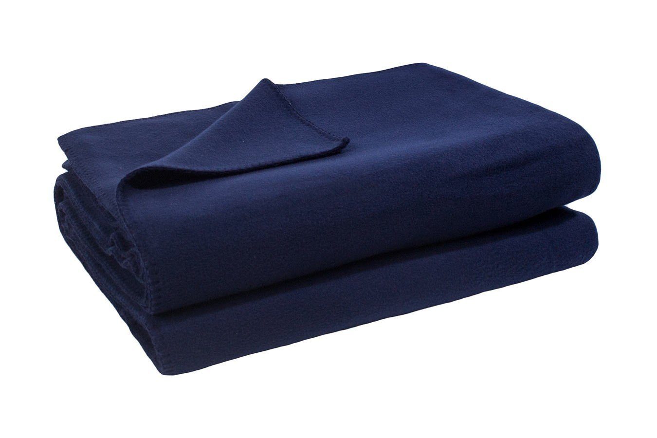 Wohndecke Soft-Fleece Decke 160 x 200 cm marine blau, zoeppritz