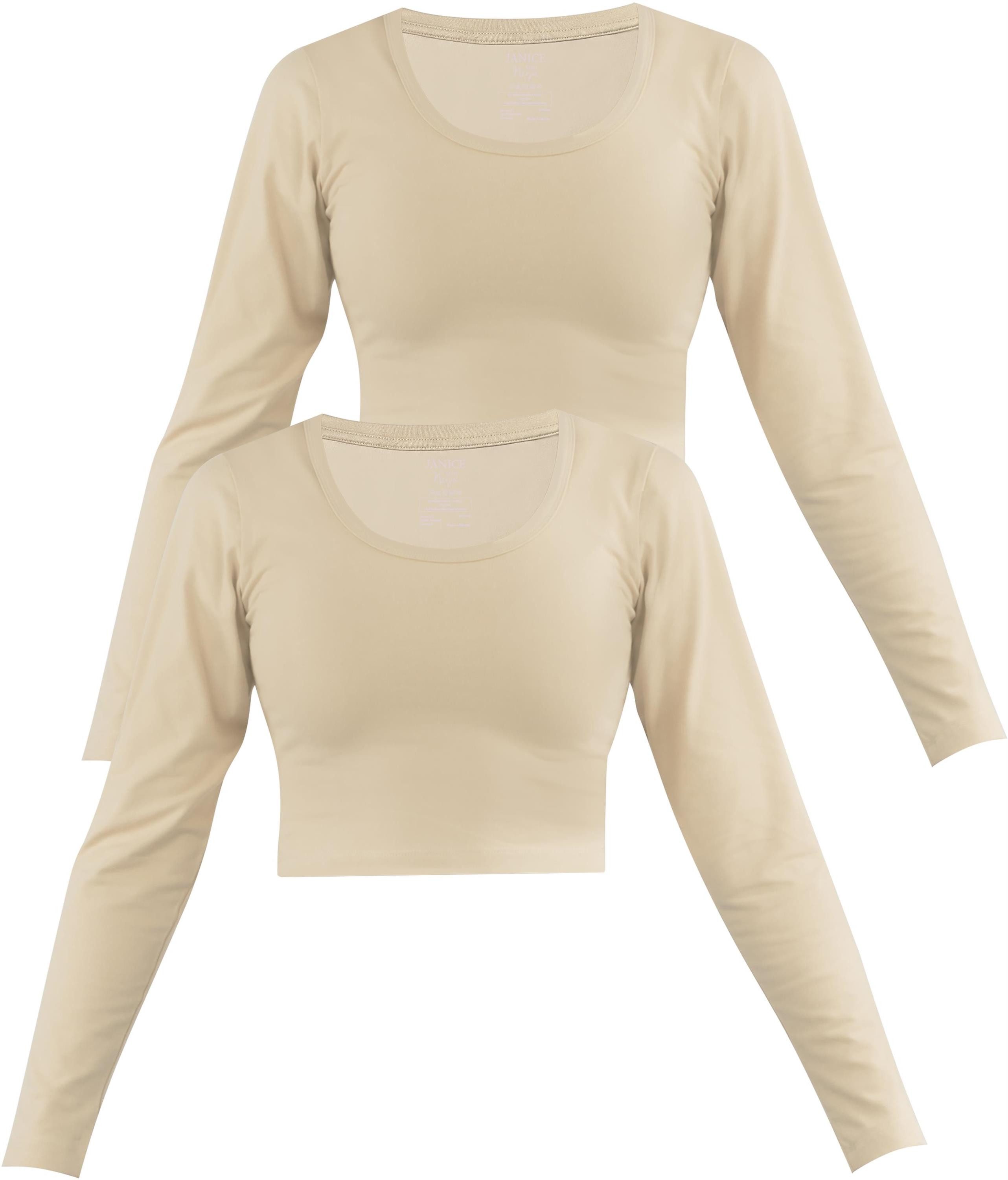 Janice Langarmshirt 2 x Damen crop günstig online kaufen