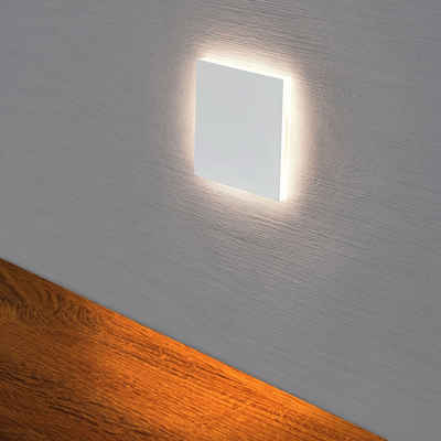 Maxkomfort LED Wandstrahler »6107«, LED fest integriert, 3000K, Warmweiß, LED, Einbauleuchte, Wandeinbauleuchte, Wandleuchte, Treppenbeleuchtung, Stufenlicht, Einbauspots, Strahler, Lampe, Wandbeleuchtung, Nachtlicht, Stufenbeleuchtung, Stufen Licht
