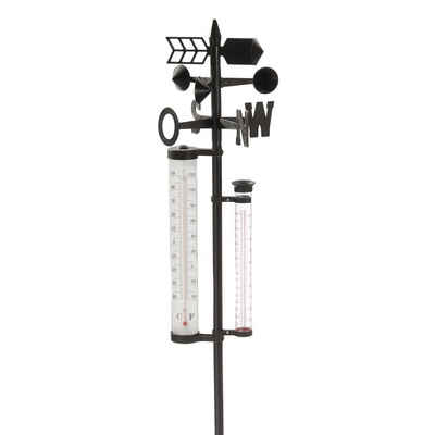 HTI-Living Gartenfigur Wetterstation Regenmesser, (Stück, 1 St., 1 Wetterstation), Thermometer