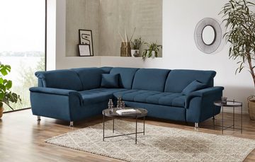 DOMO collection Ecksofa Franzi, wahlweise mit Kopfteilverstellung (dann Breite: 275 cm)