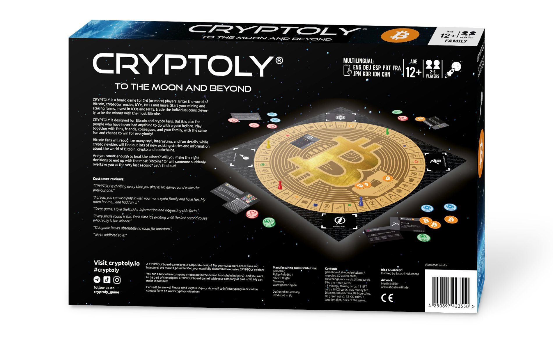 And The CRYPTOLY Beyond To Moon Gomazing Bitcoin Brettspiel Das Spiel, mehrsprachige