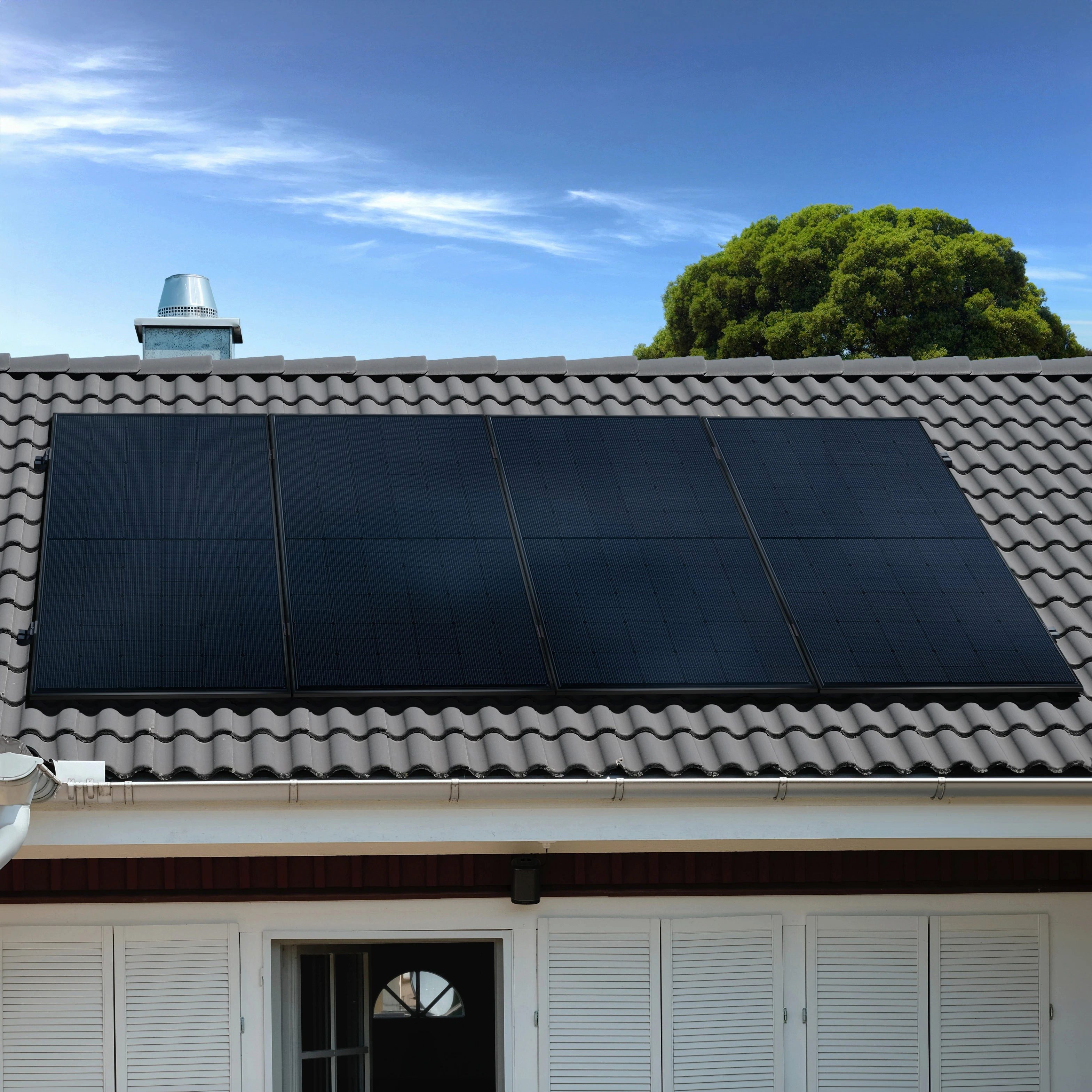 Balkonstrom Balkonkraftwerk 1800 Watt, Ziegeldach, Komplettset Bifazial, Premium, 1800 W, Monokristallin, Made in Germany Kabel