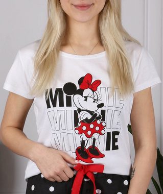 Sarcia.eu Schlafanzug Minnie Mouse Disney, Damen Kurzarm-Baumwollpyjama, XL