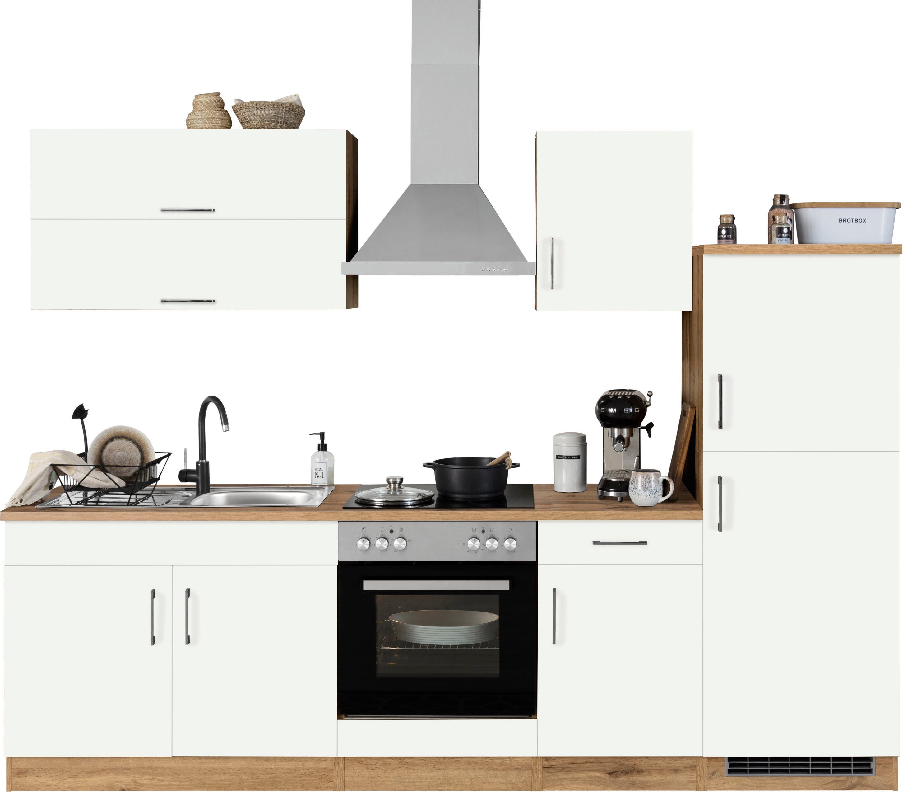 KOCHSTATION Küchenzeile KS-Colmar, ohne E-Geräte, Breite 270 cm