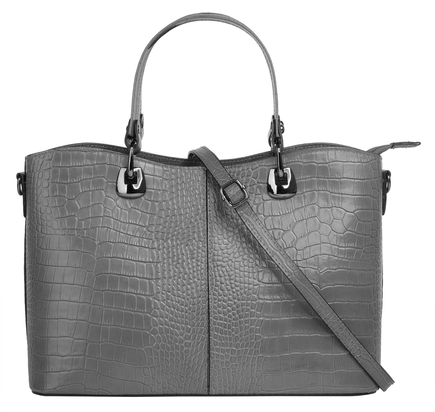Cluty Henkeltasche, echt Leder, Made in Italy