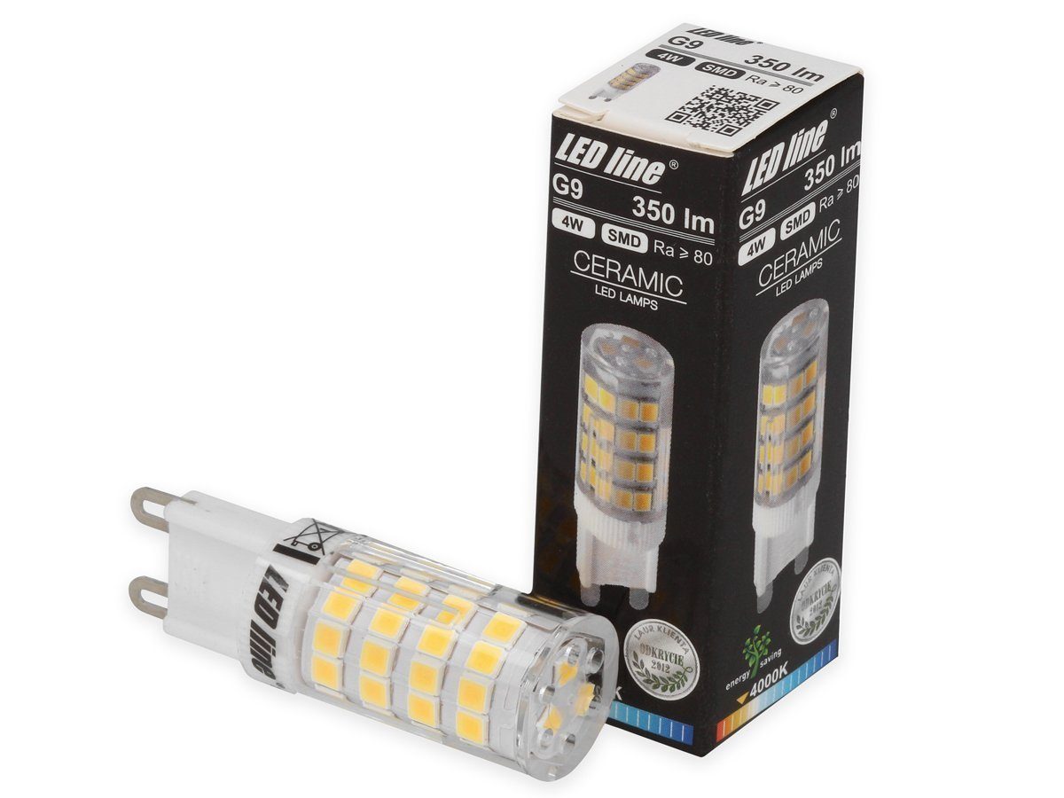 LED-Line LED-Leuchtmittel LED 2 Leuchtmittel SMD, 350 G9 Lumen 4W Neutralweiß Stiftsockel St