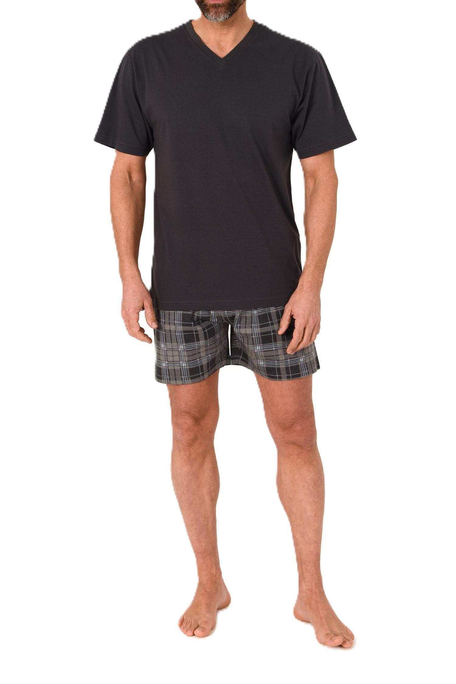 Normann Pyjama Normann Herren Schlafanzug kurzarm Shorty mit Jersey Pyjamah günstig online kaufen