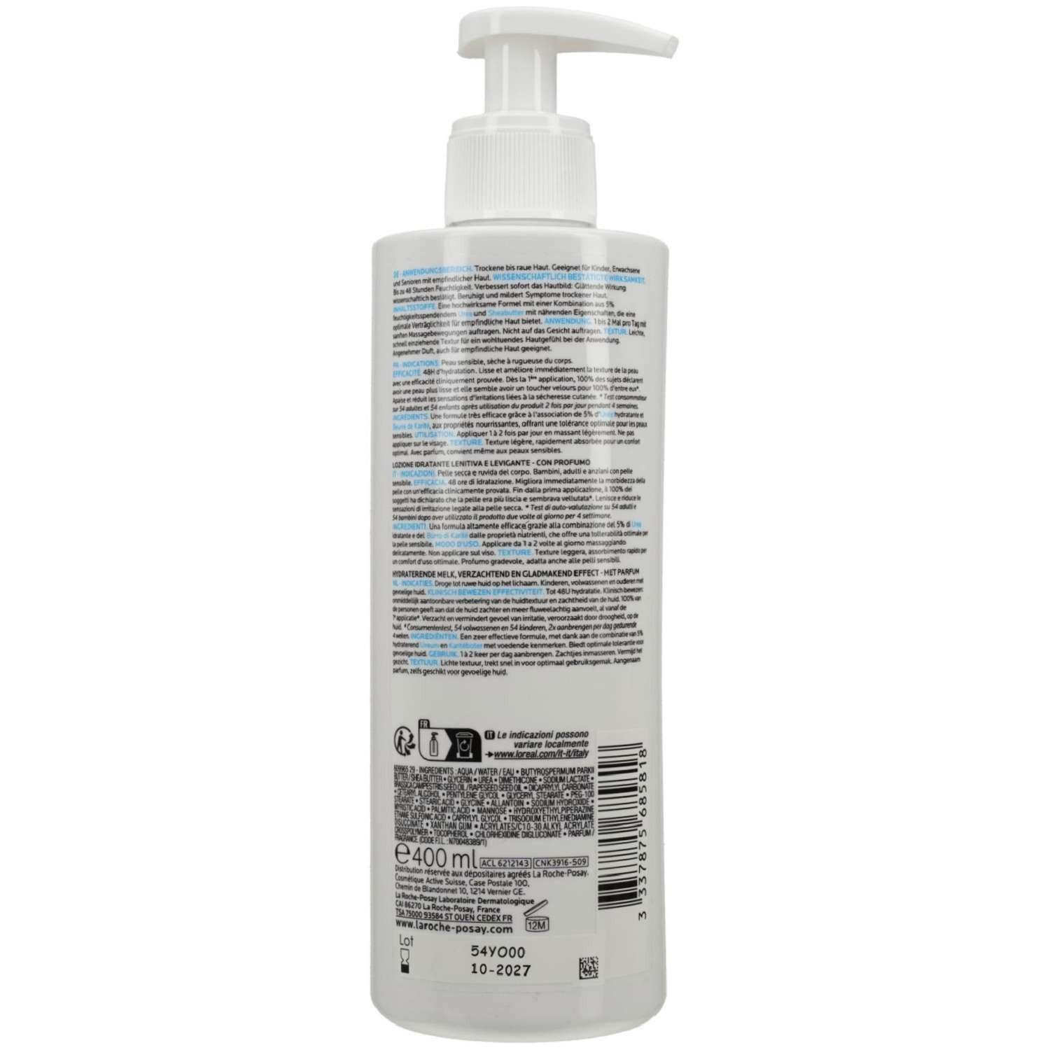 La Roche-Posay Bodylotion LA ROCHE-POSAY Lipikar Lait Urea 5+ Lotion 400ml PZN 15996784 – Bild 2 von 2