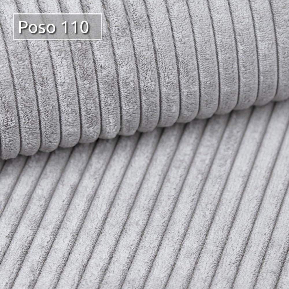 Sofnet Ecksofa Roma L, mit Schlaffunktion und Bettkasten, L-Form Couch, Cord Stoff, Schlafsofa mit Wellenfeder