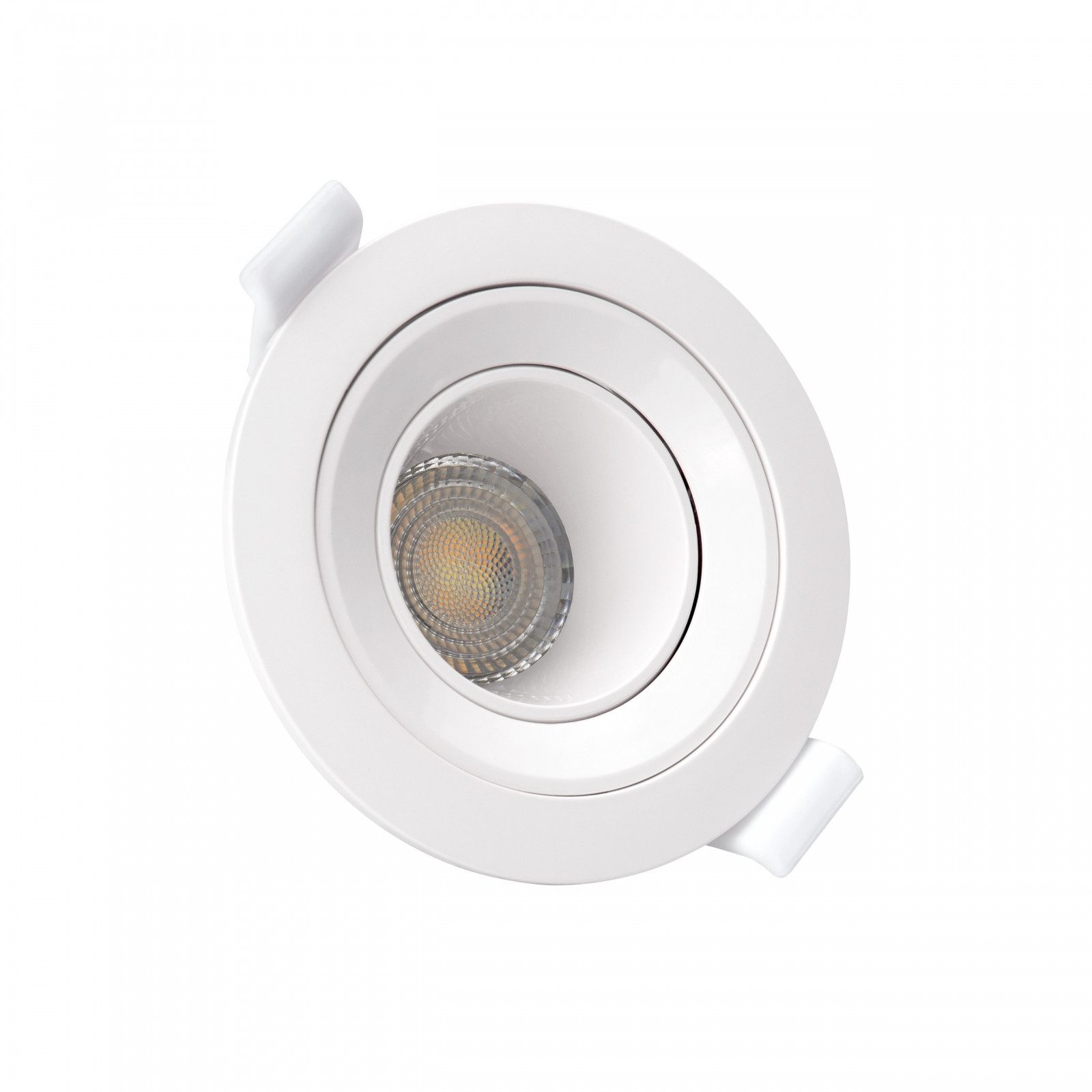 SpectrumLED LED Einbaustrahler LED GU10 Einbaustrahler max. 6W Ø86mm rund weiß IP20 schwenkbar, MAX 6W