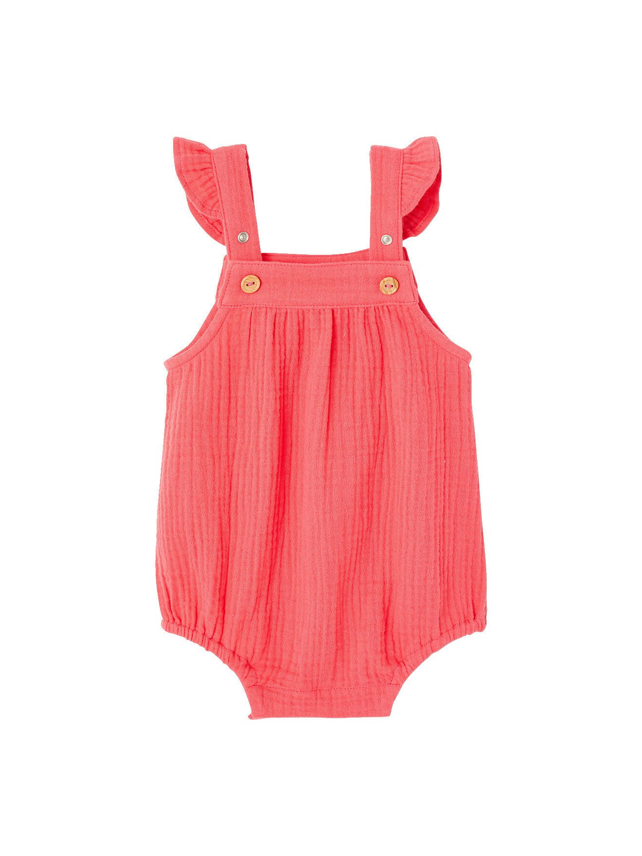 Jumpsuit Kurzer Musselin-Overall Mädchen Baby