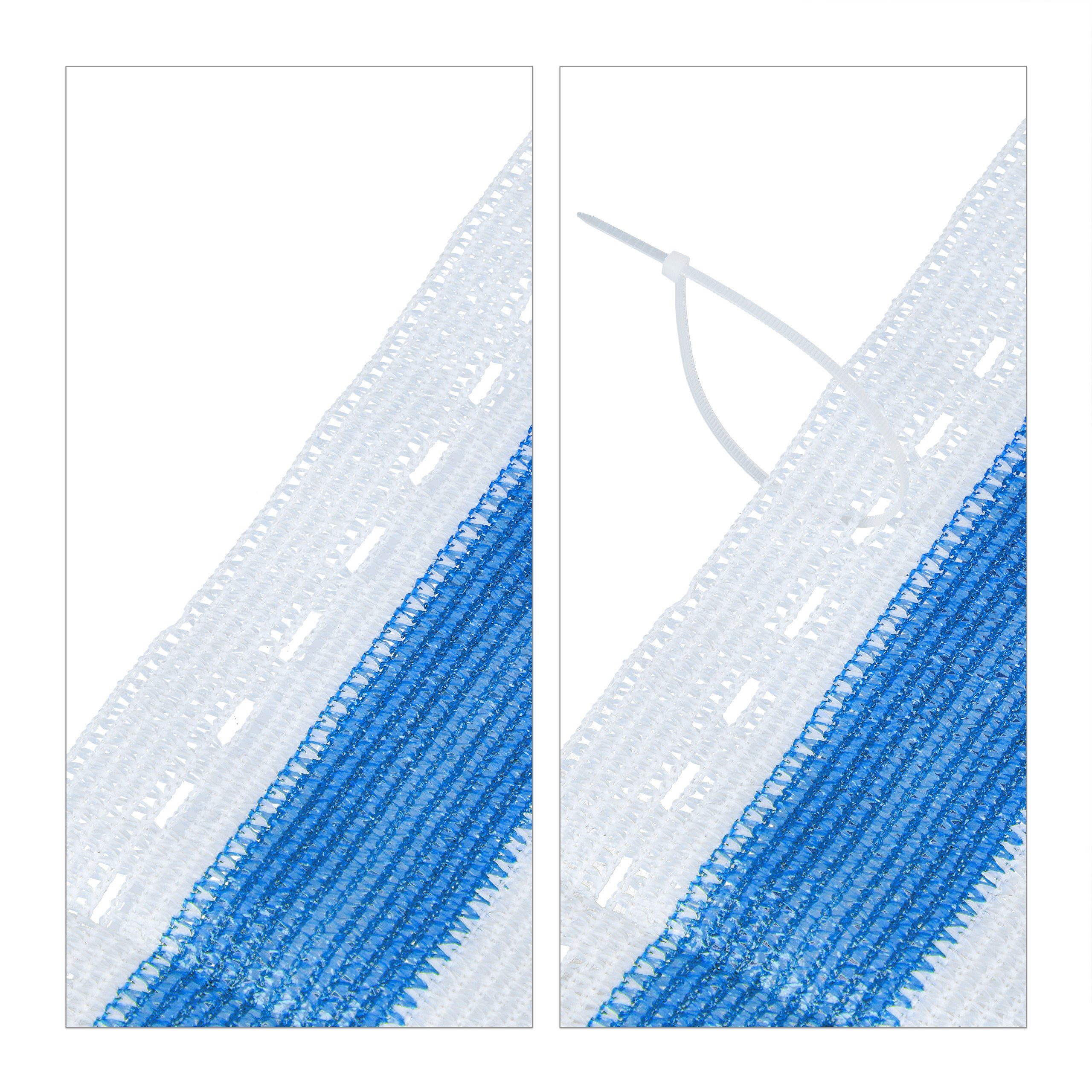 1,2 1,2 x gestreift, Blende Meter relaxdays Zaunblende 6 m blau-weiß