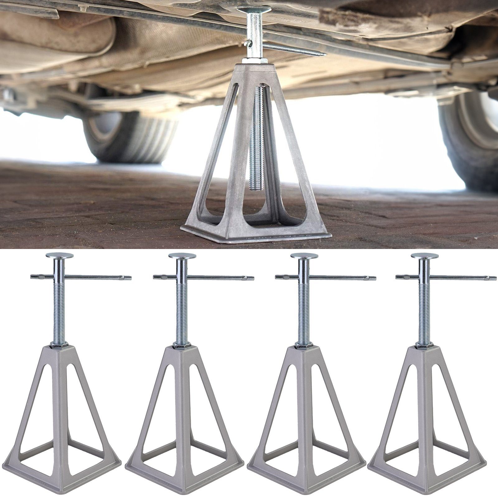 Tenzo-R PKW-Anhänger Unterstellböcke Stützen Wohnwagen Caravan verstellbar 28-43cm Set