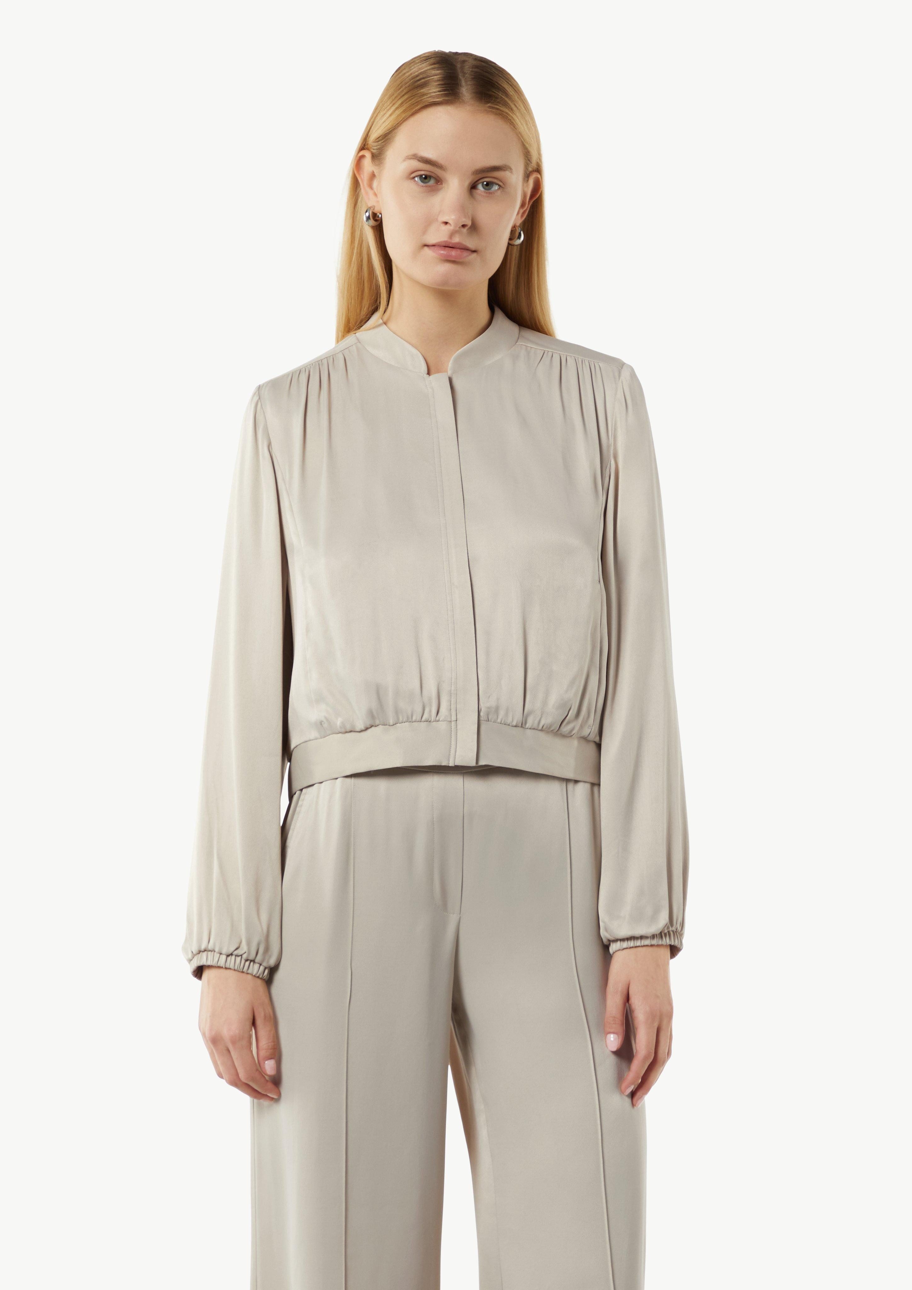 Blusenblazer Leichter Blouson aus Satin