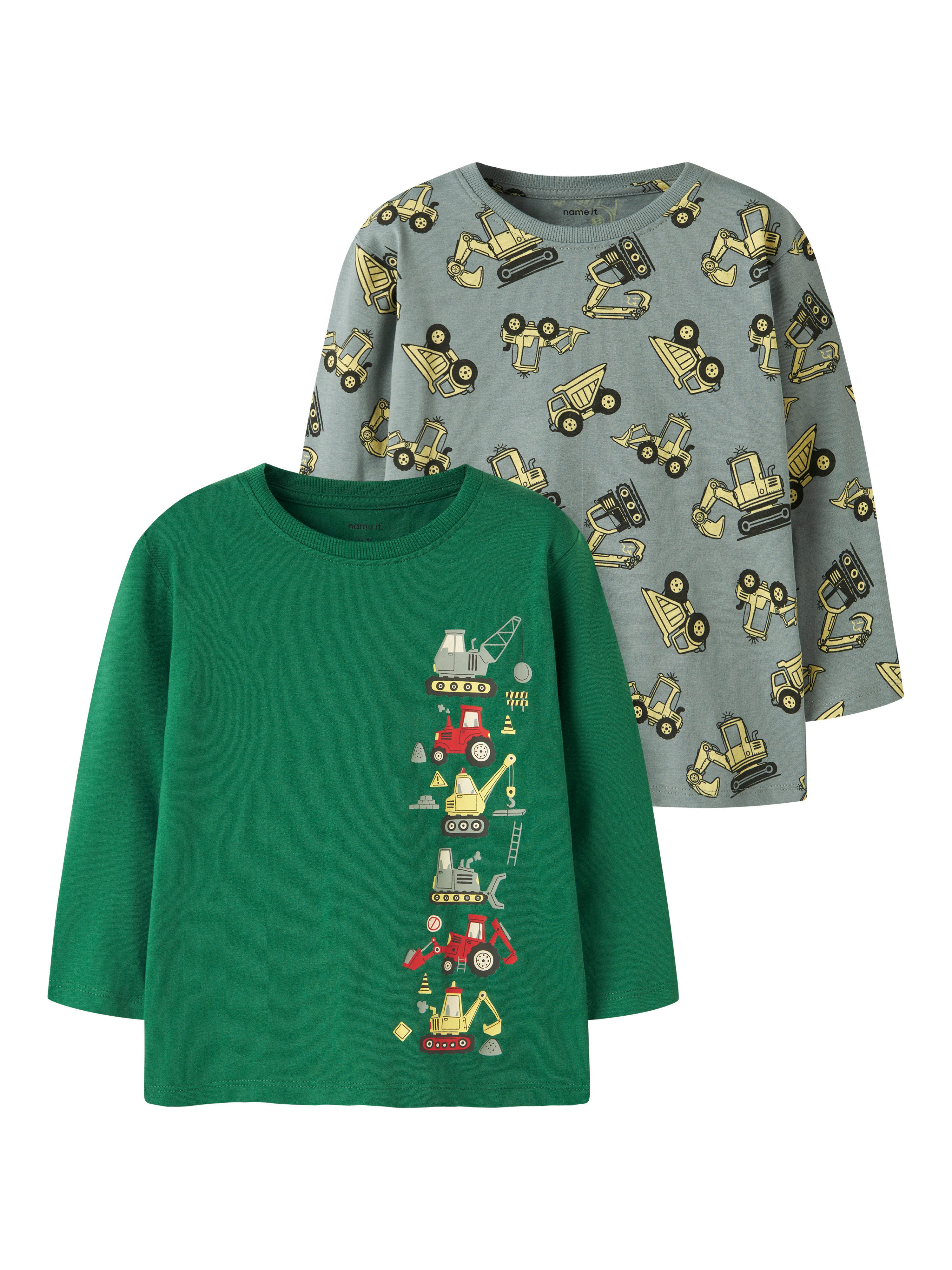 Name It Langarmshirt NMMVELDO 2P LS NREG TOP (Packung, 2-tlg) Baumwolle, regular fit