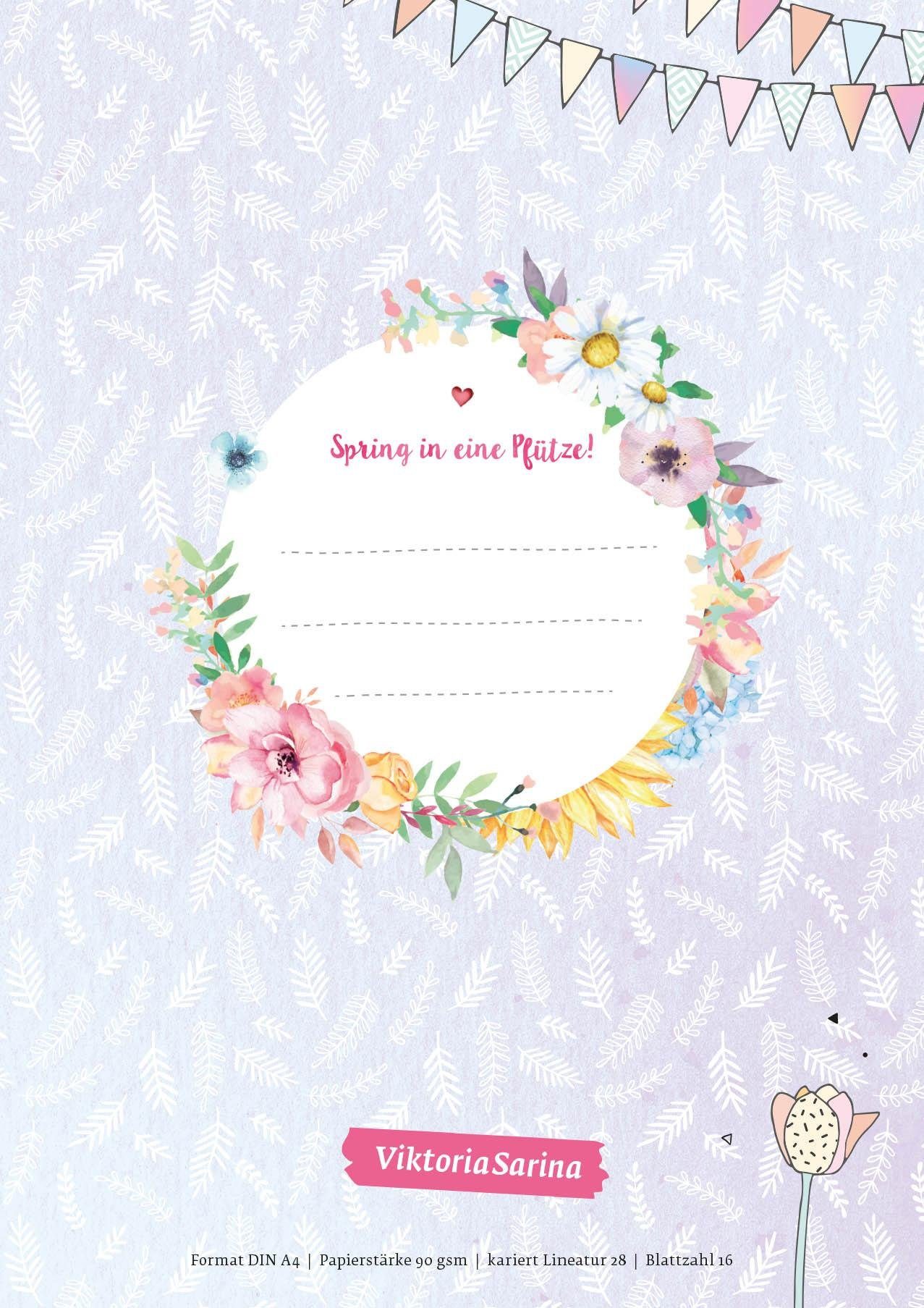 CE Community Editions GmbH Notizbuch Spring in eine Pfütze! 3er-Set Schulhefte, kariert (Lineatur 28)