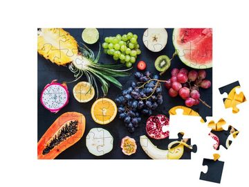 puzzleYOU Puzzle Tropische Früchte, 48 Puzzleteile, puzzleYOU-Kollektionen Obst, 100 Teile, Essen und Trinken