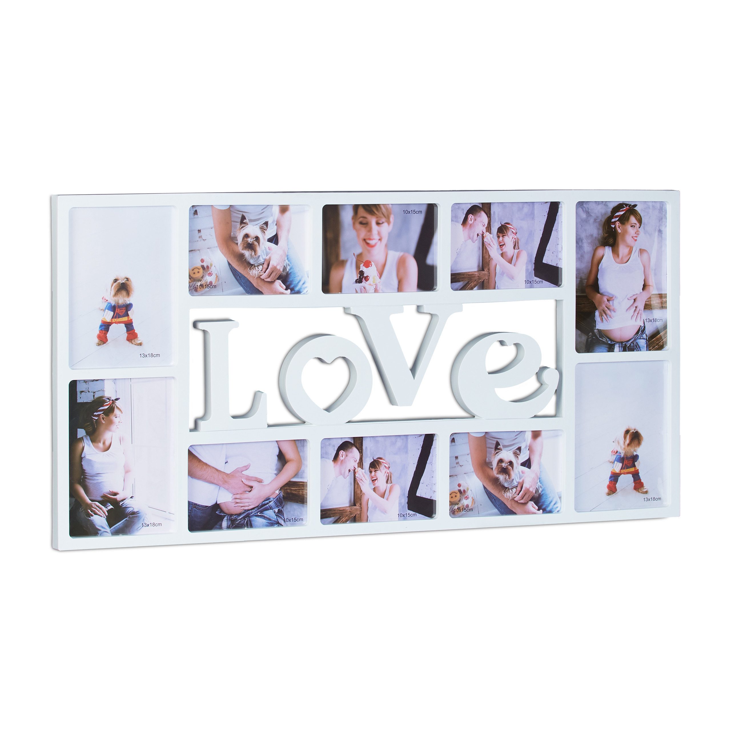relaxdays Collagerahmen Bilderrahmen LOVE für 10 günstig online kaufen