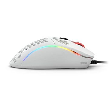 Glorious PC Gaming Race Model D- Gaming-Maus (kabelgebunden, USB Anschluss, 12000 DPI, leichte Wabenmaus, RGB-LED, weiß/matt)
