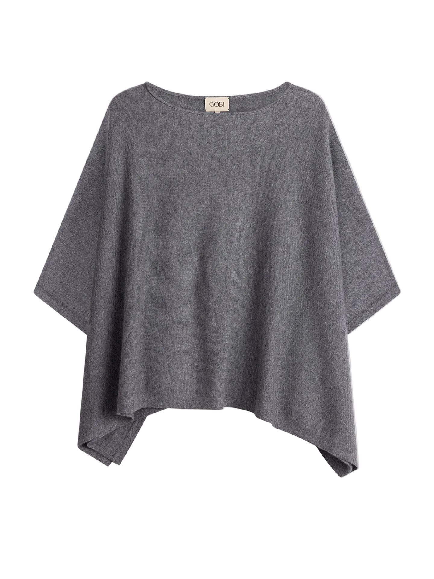 GOBI Cashmere Poncho Kaschmir-Poncho mit U-Boot-Ausschnitt