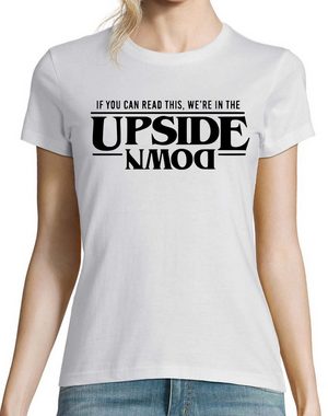 Youth Designz Print-Shirt Upside Down Damen T-Shirt Stranger Fun-Look mit lustigem Spruch Print