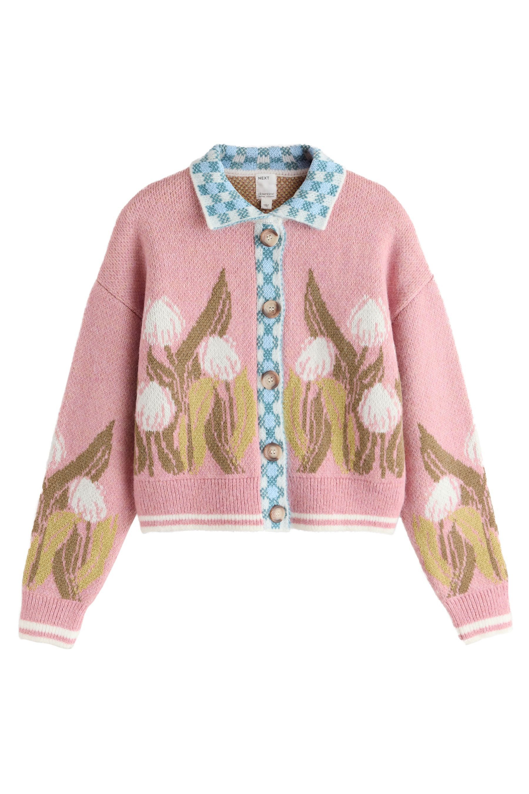 Next Strickjacke Strickjacke, Tulpe (1-tlg)