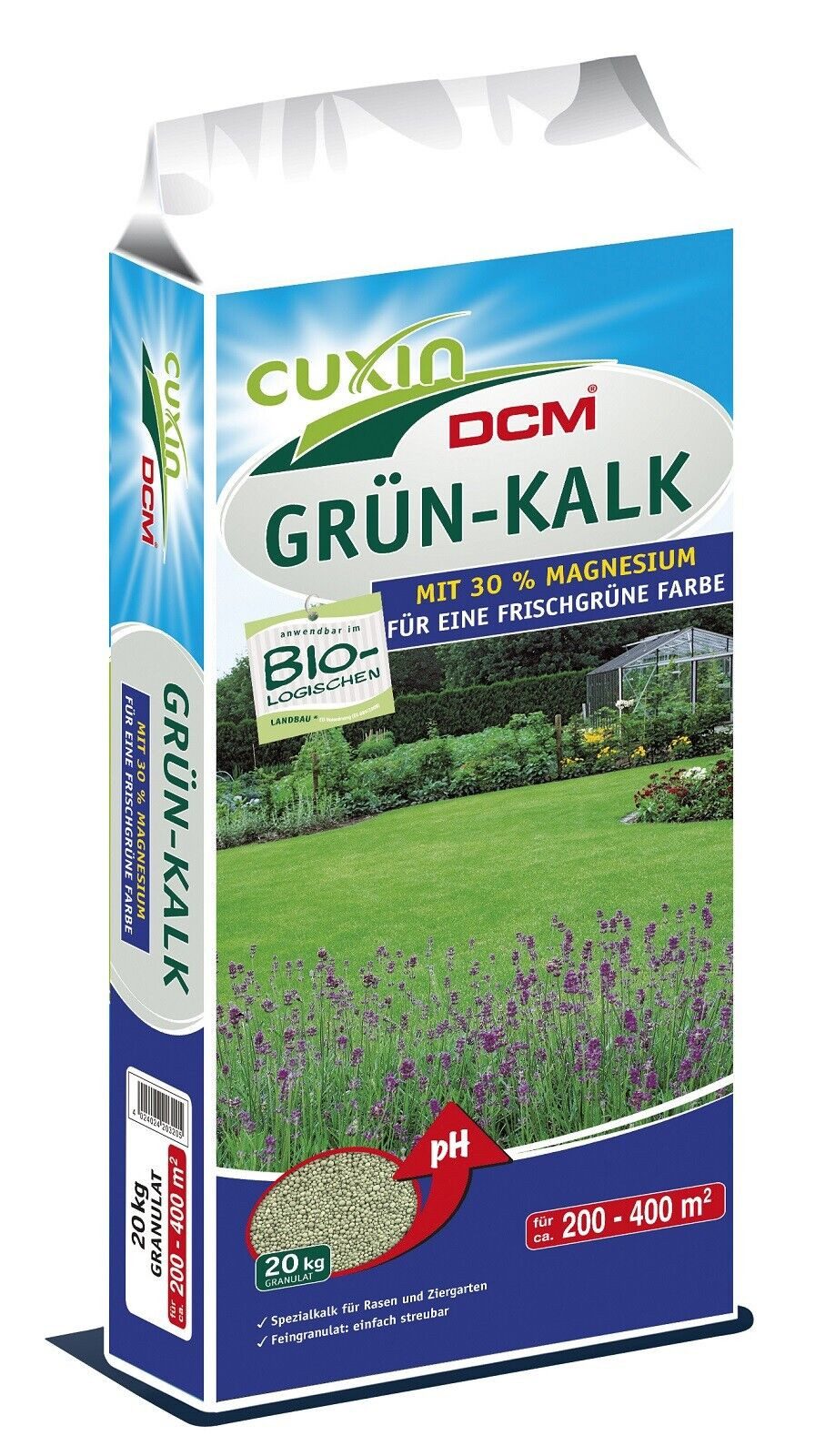 Rasenkalk Cuxin DCM Grün-Kalk 20 Kg