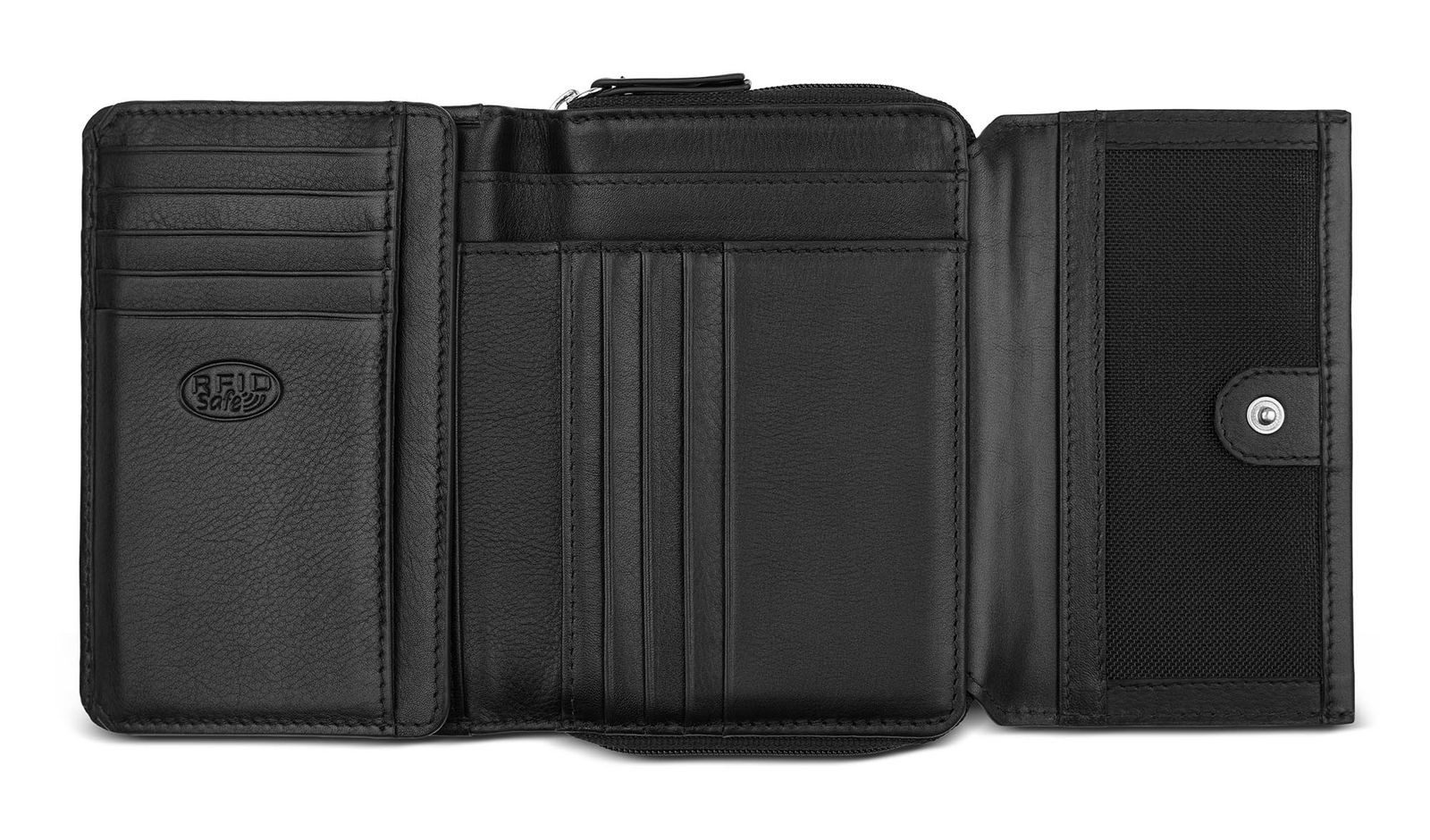 bugatti Geldbörse Ladies Wallet, aus echtem Rindsleder mit RFID-Blocker Schutz