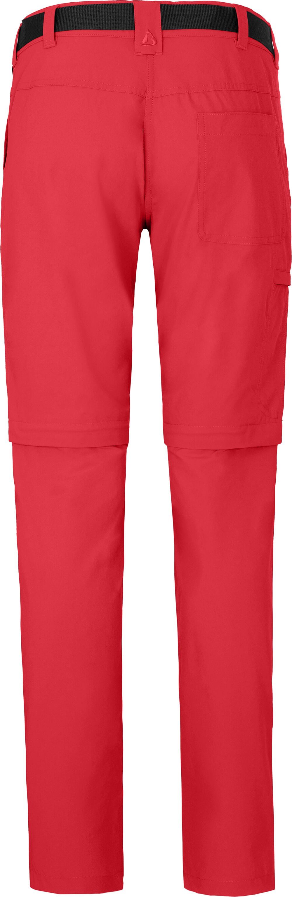 Bergson Zip-off-Hose BENNETT pflegeleicht, vielseitig, pink Zipp-Off Kurzgrößen, (slim) Wanderhose, Damen