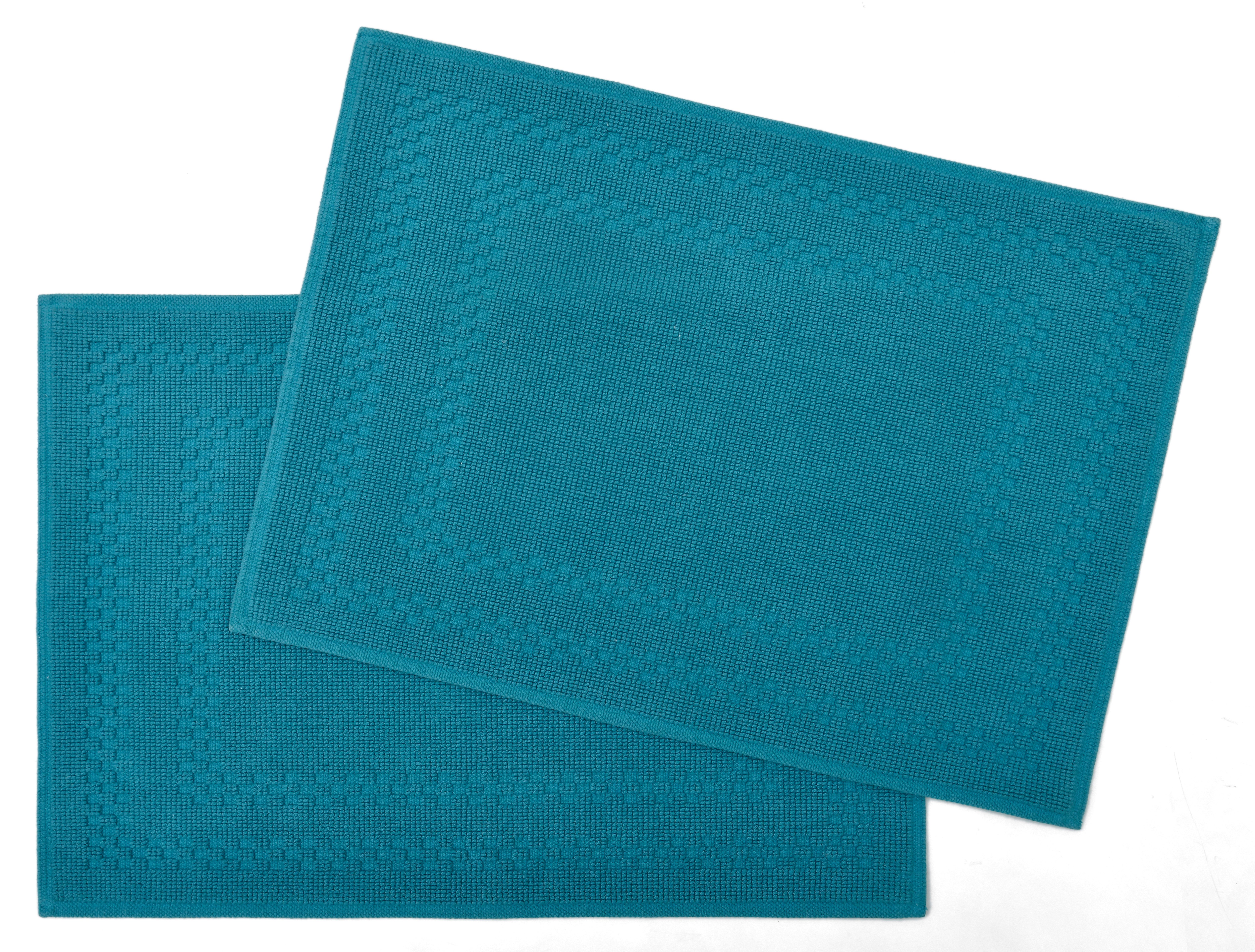 OTTO home Badematte Regona, 2 tlg. Hotelmatten-Set, 50x70 cm, Höhe 5 mm, rutschhemmend beschichtet, schnell trocknend, Baumwolle, rechteckig, 2-teiliges Set, einfarbig, Badematten Set, 100% Baumwolle